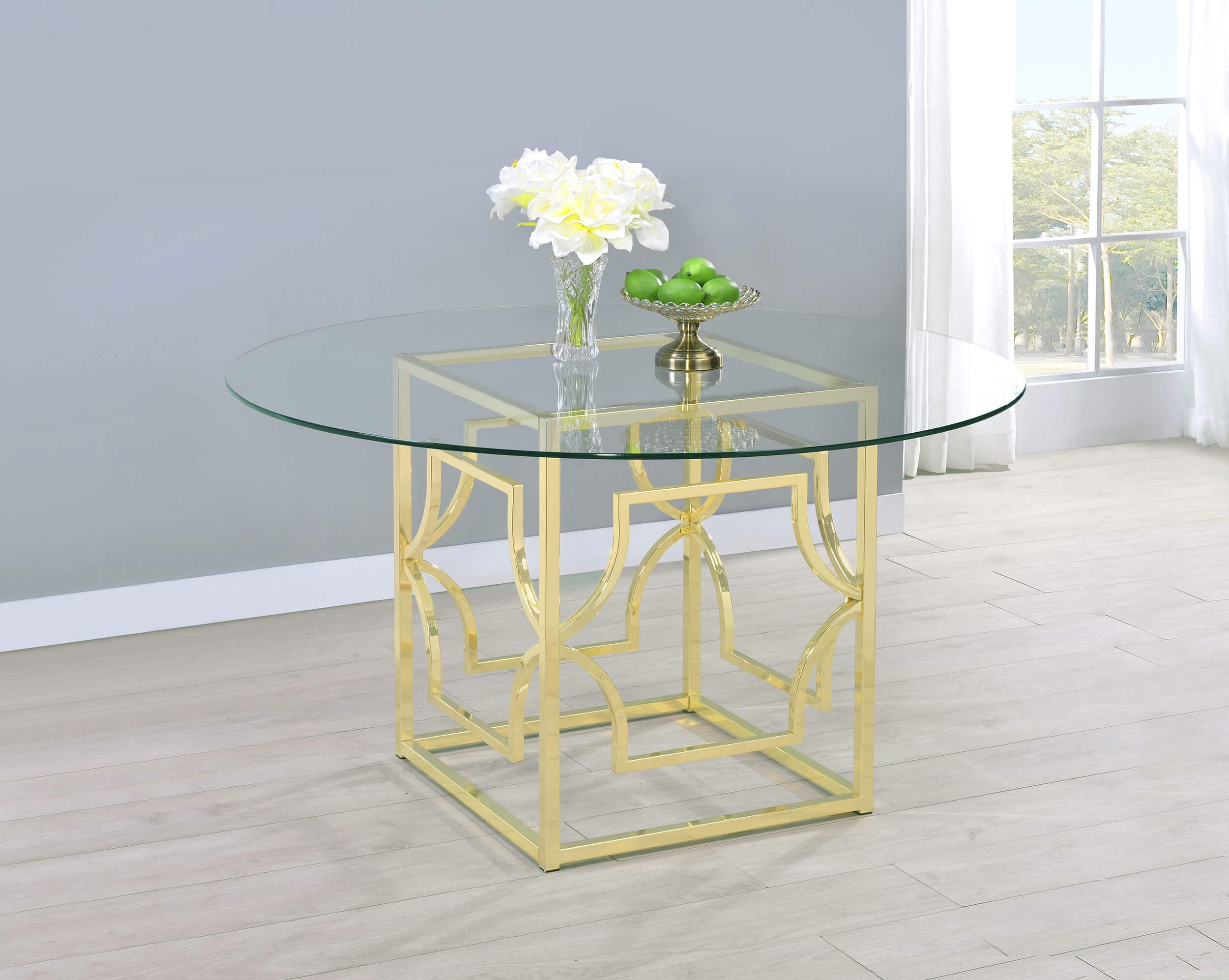 Starlight Round Glass Top Dining Table