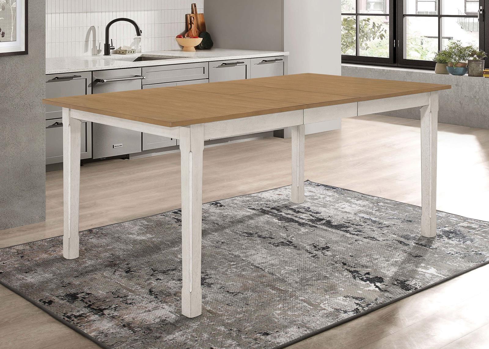 Kirby Wood/Wood Veneer Rectangular Dining Table with Butterfly Leaf