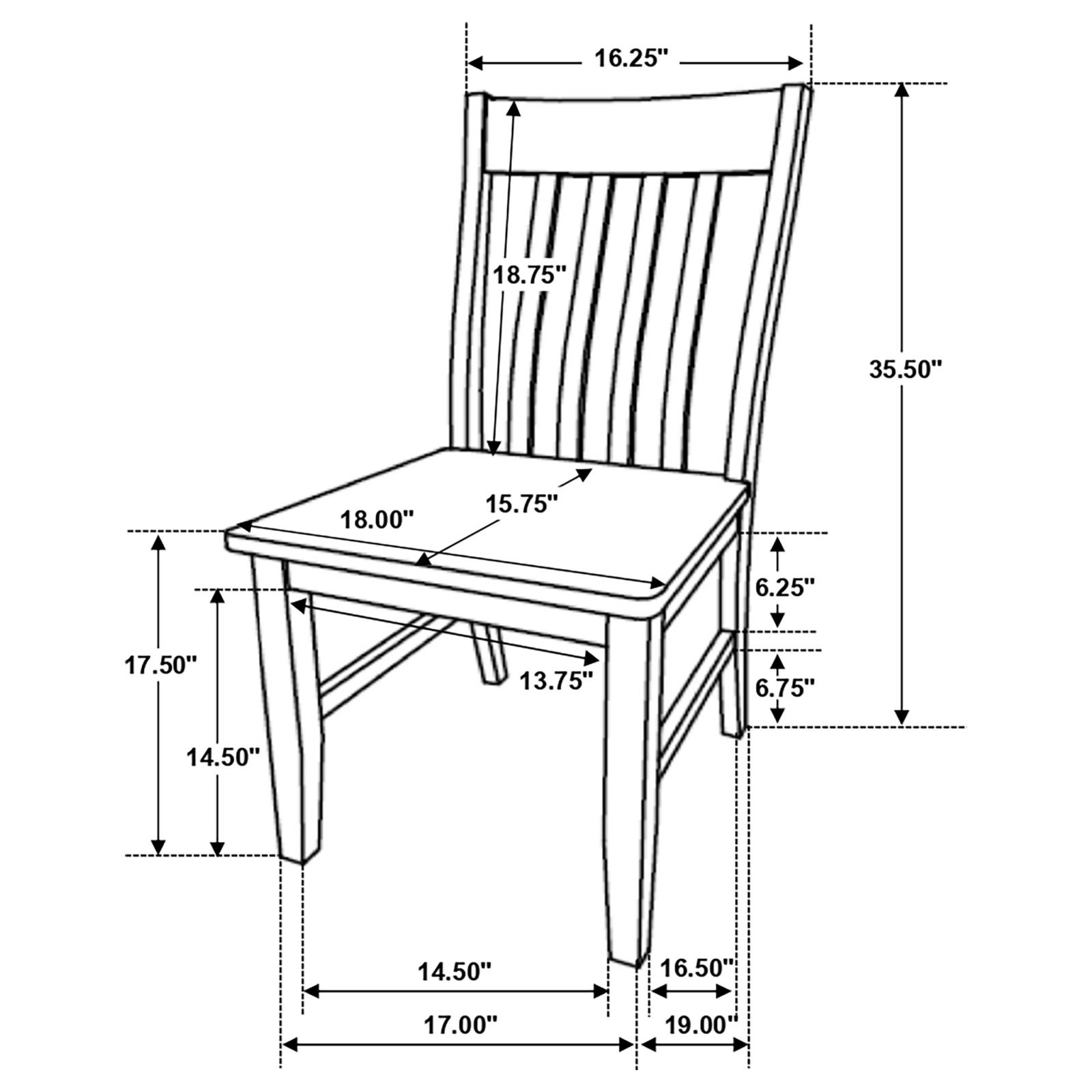 Kirby Wood/Wood Veneer Slat Back Side Chair