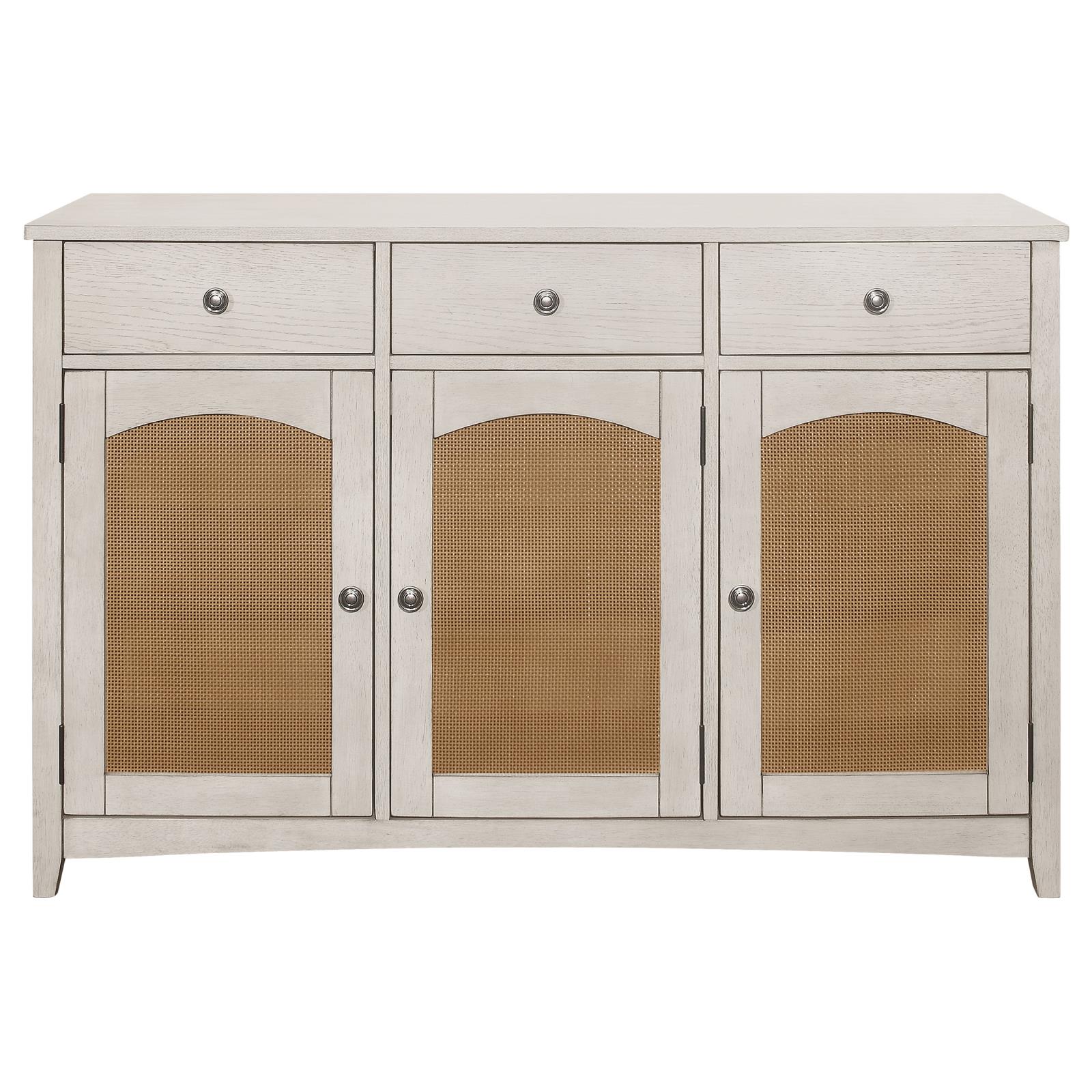Kirby 3-drawer Wood Veneer Server with Adjustable Shelves
