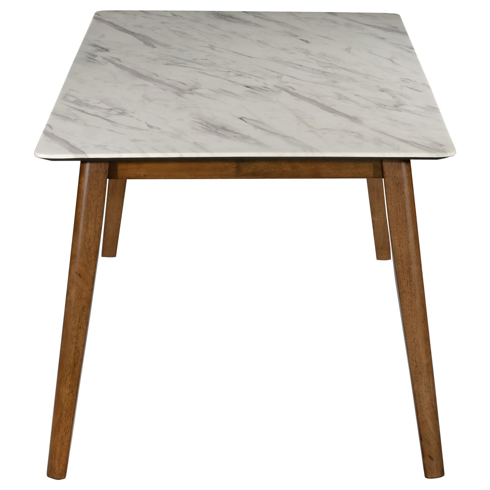 Everett Faux Marble Top Dining Table