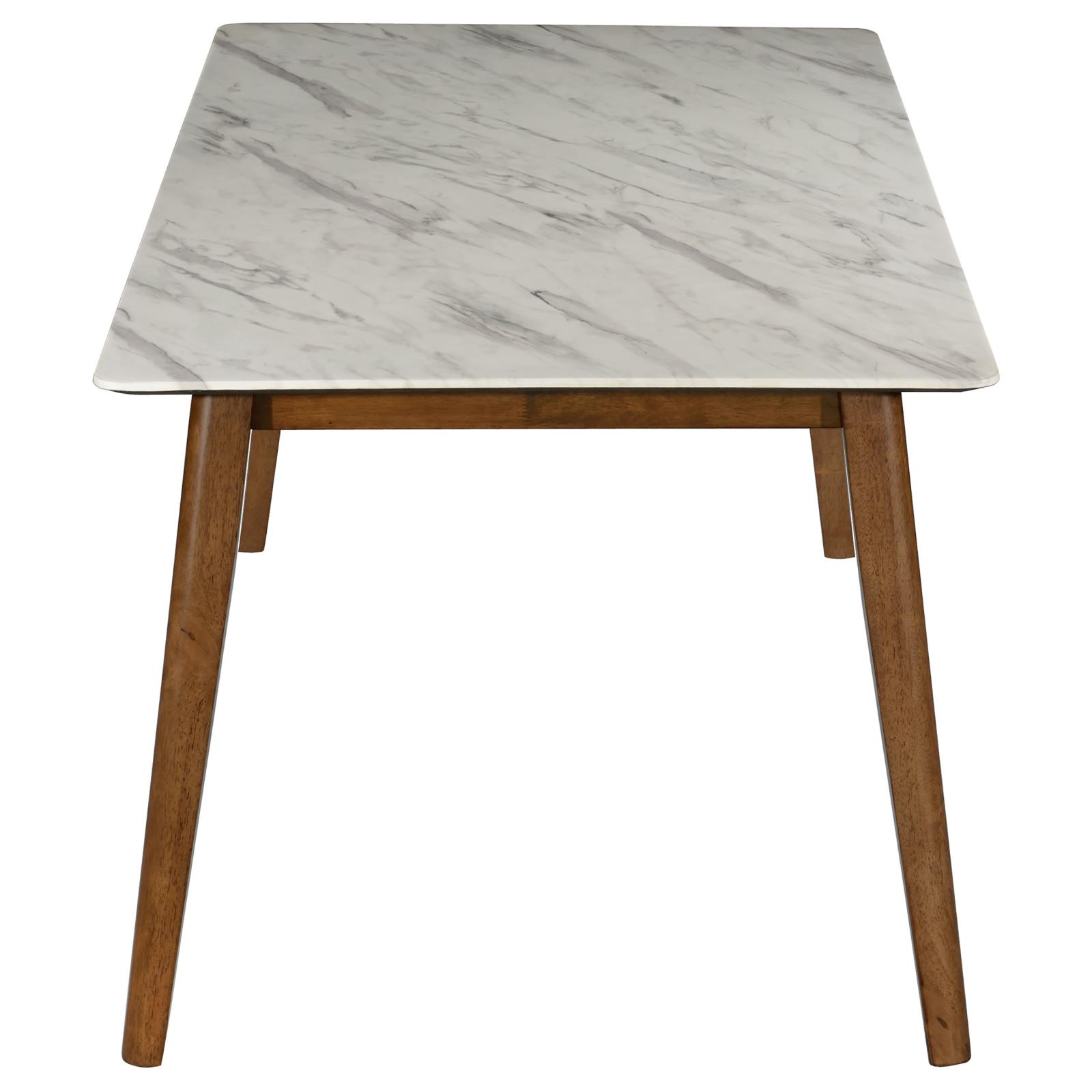 Everett Faux Marble Top Dining Table