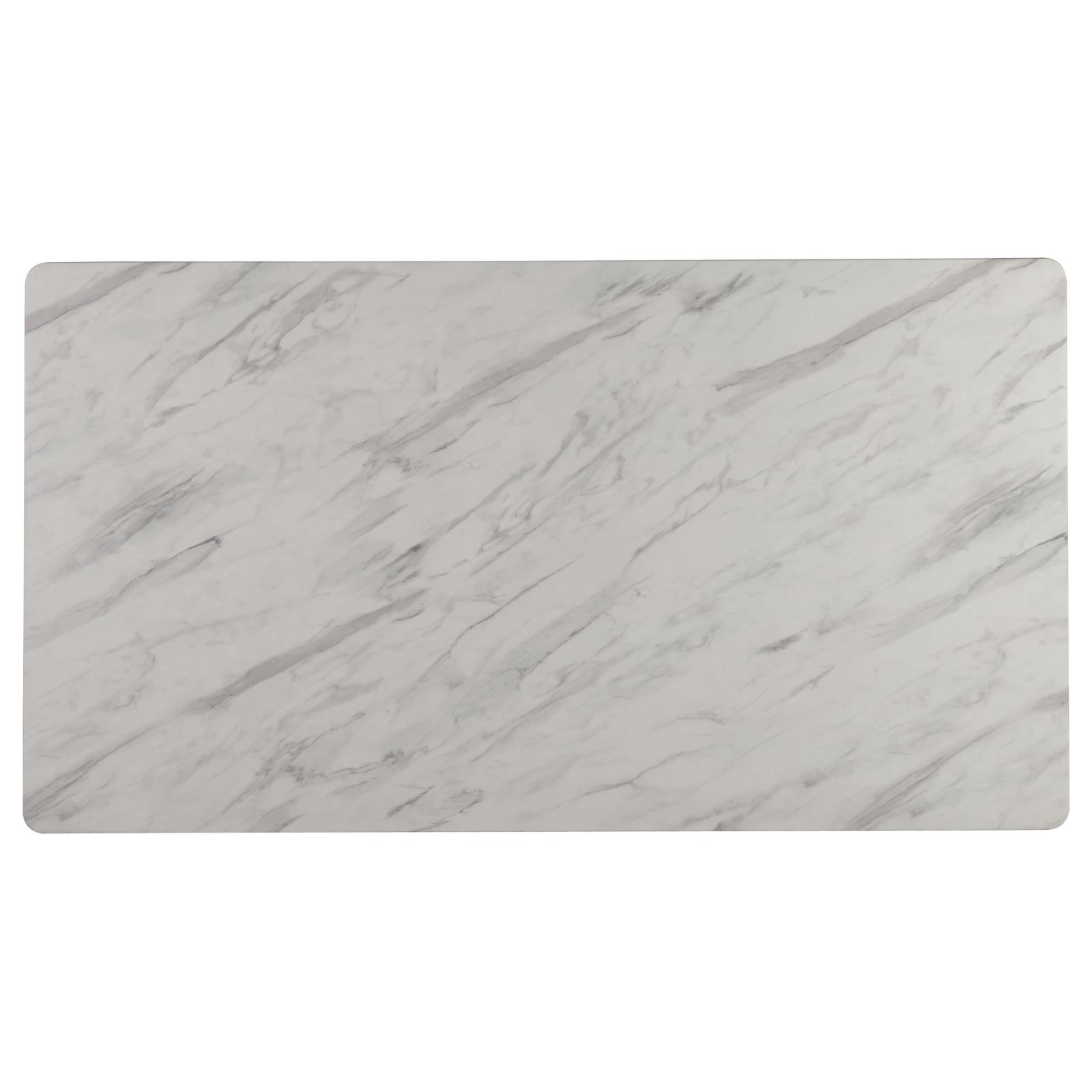 Everett Faux Marble Top Dining Table