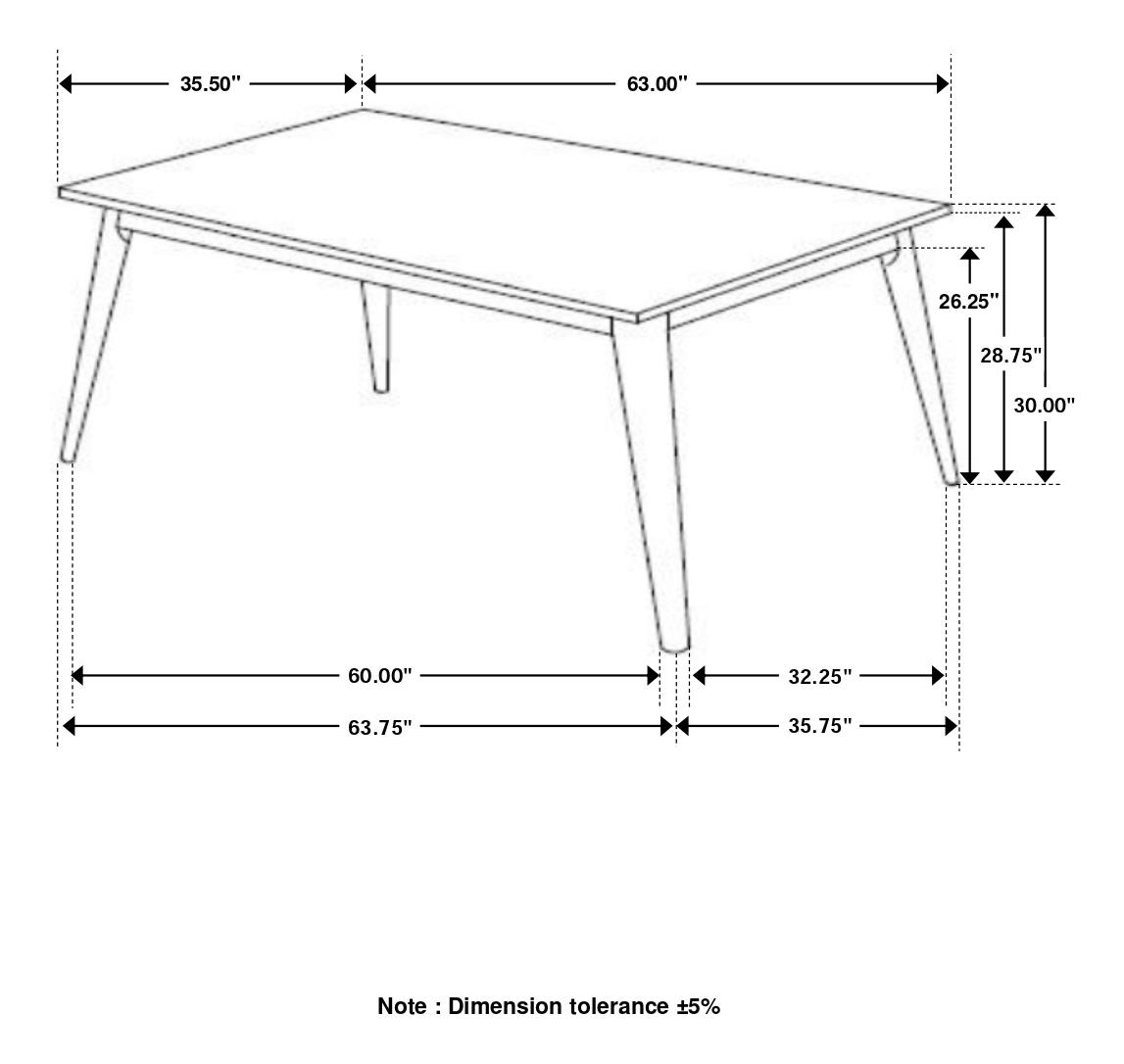 Everett Faux Marble Top Dining Table