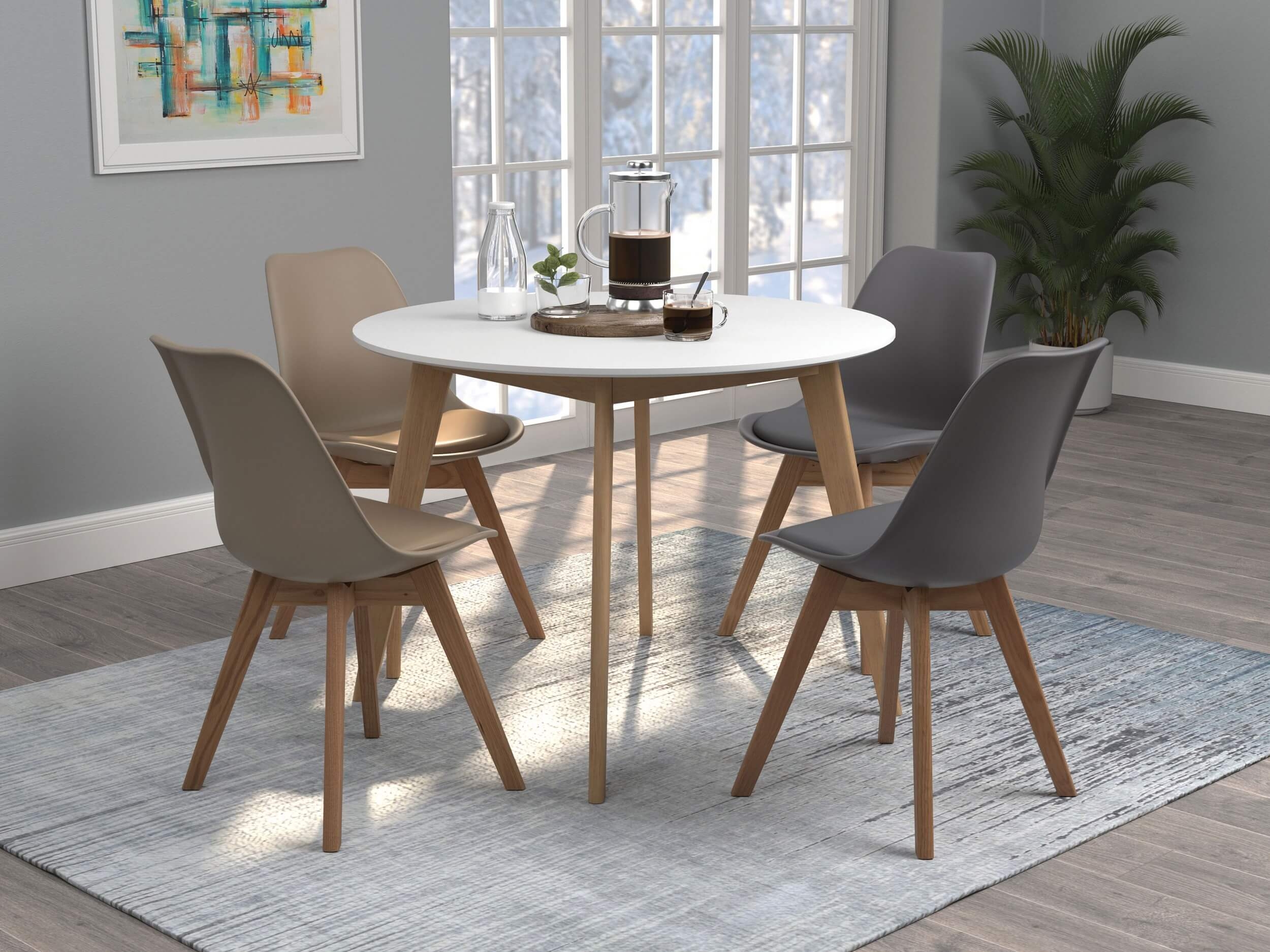 Breckenridge Wood/Wood Veneer Round Dining Table