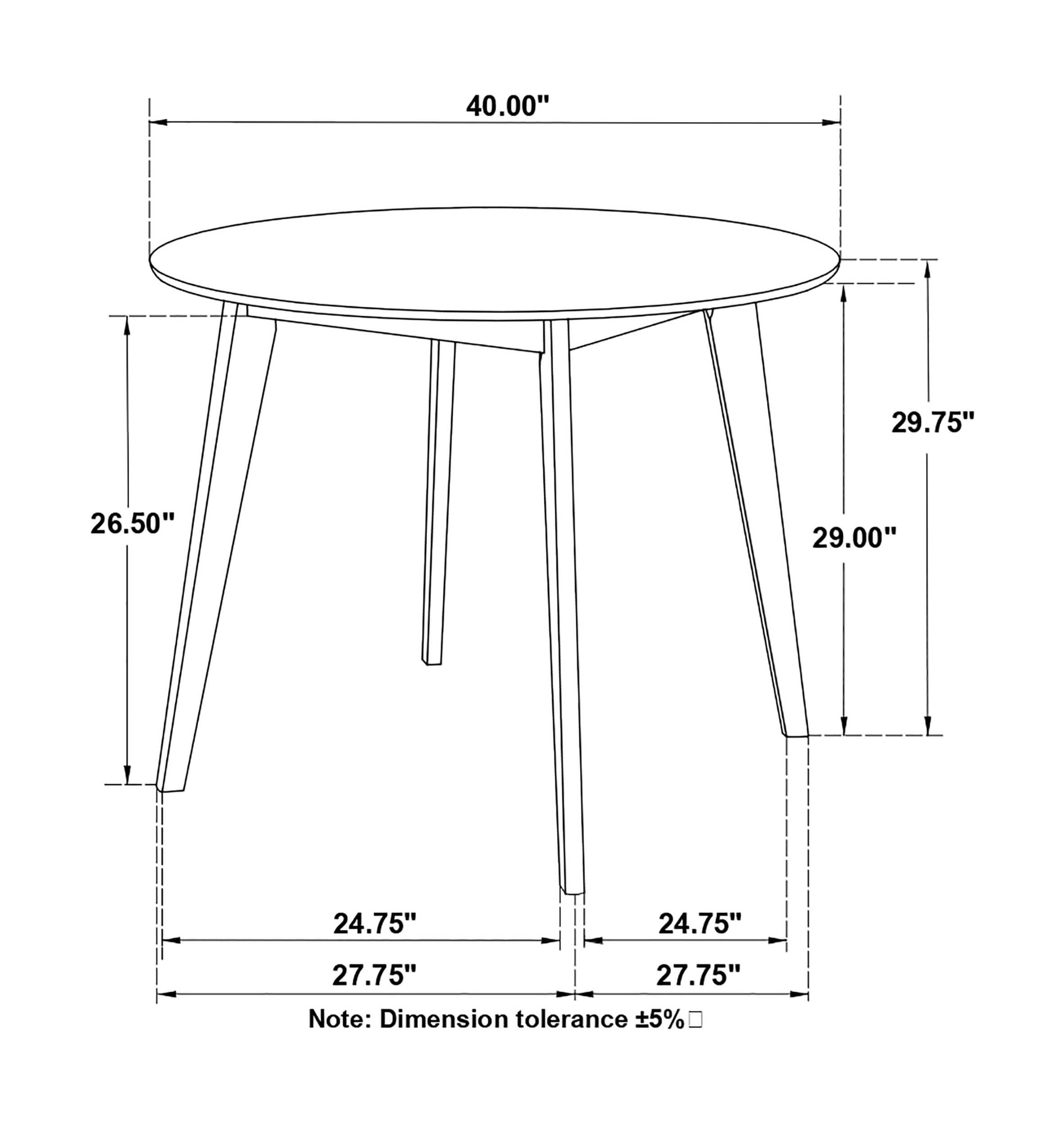 Breckenridge Wood/Wood Veneer Round Dining Table