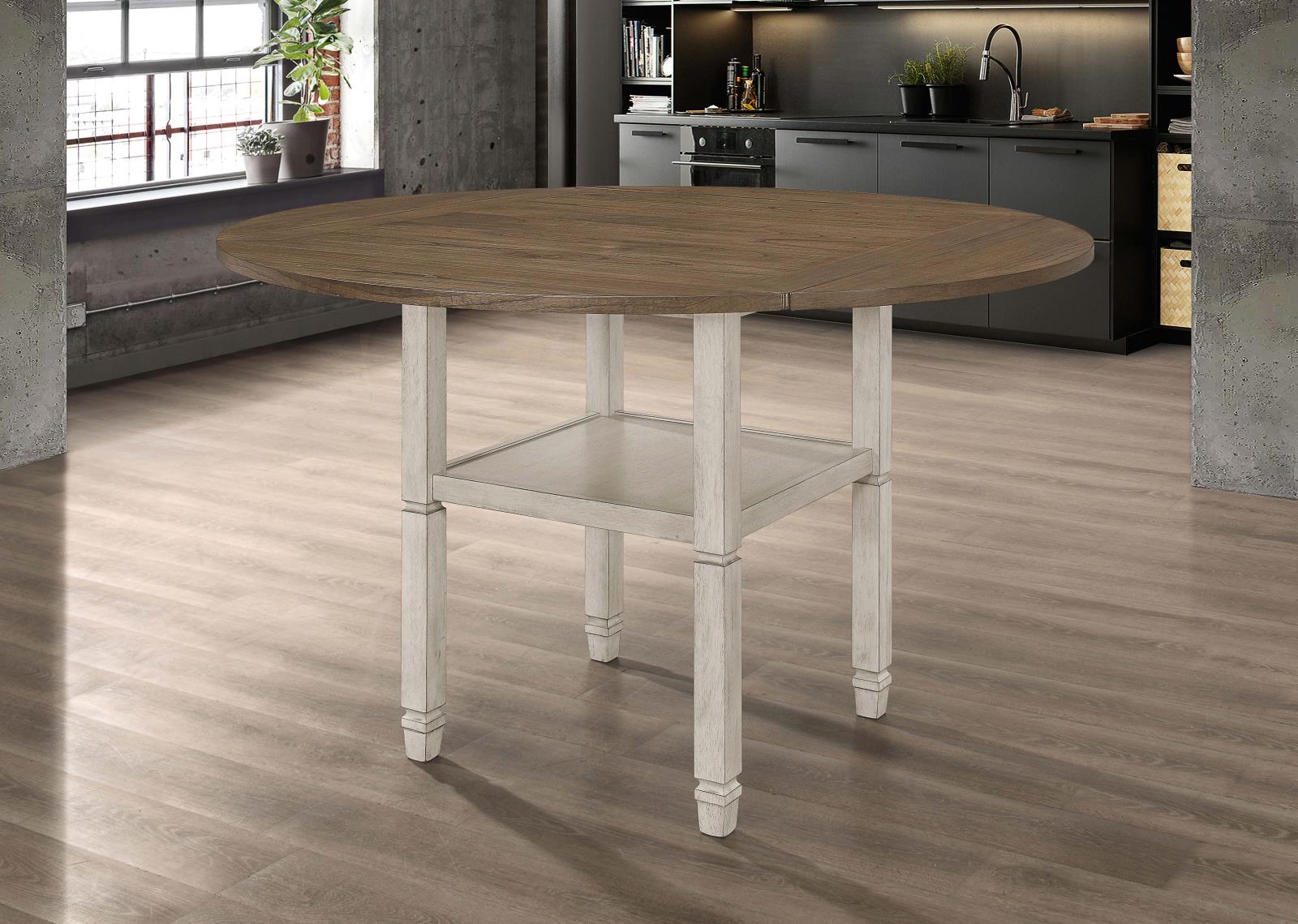 Sarasota Counter Height Table with Shelf Storage