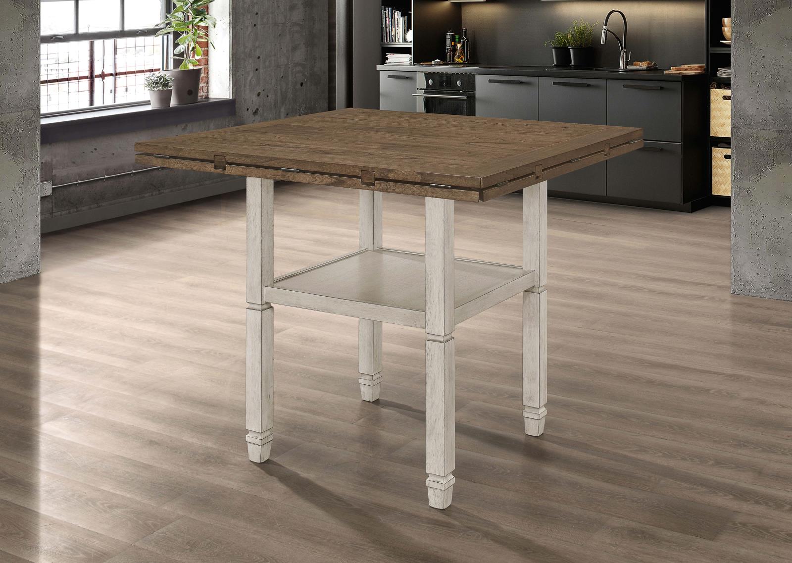 Sarasota Counter Height Table with Shelf Storage