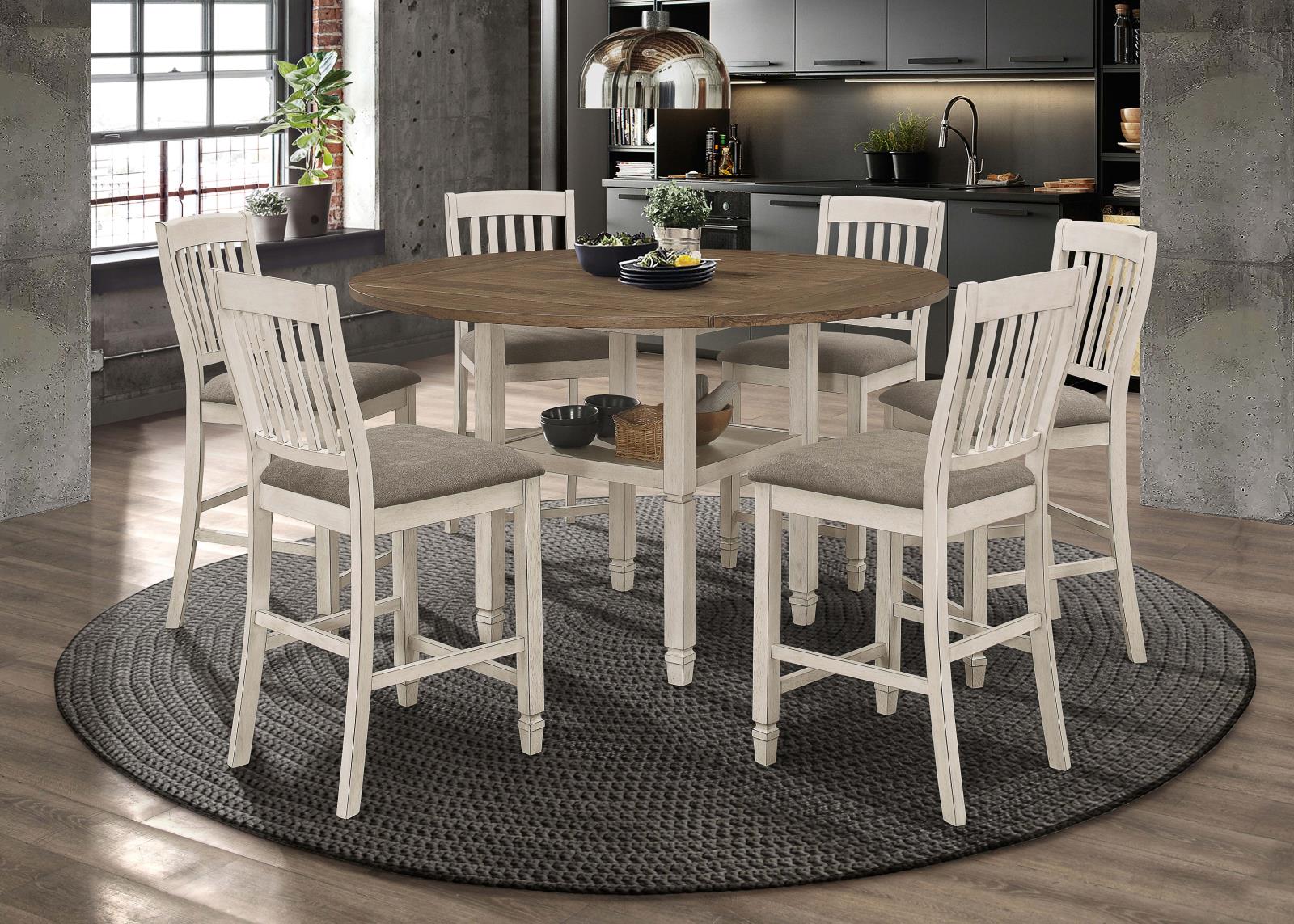 Sarasota Counter Height Table with Shelf Storage