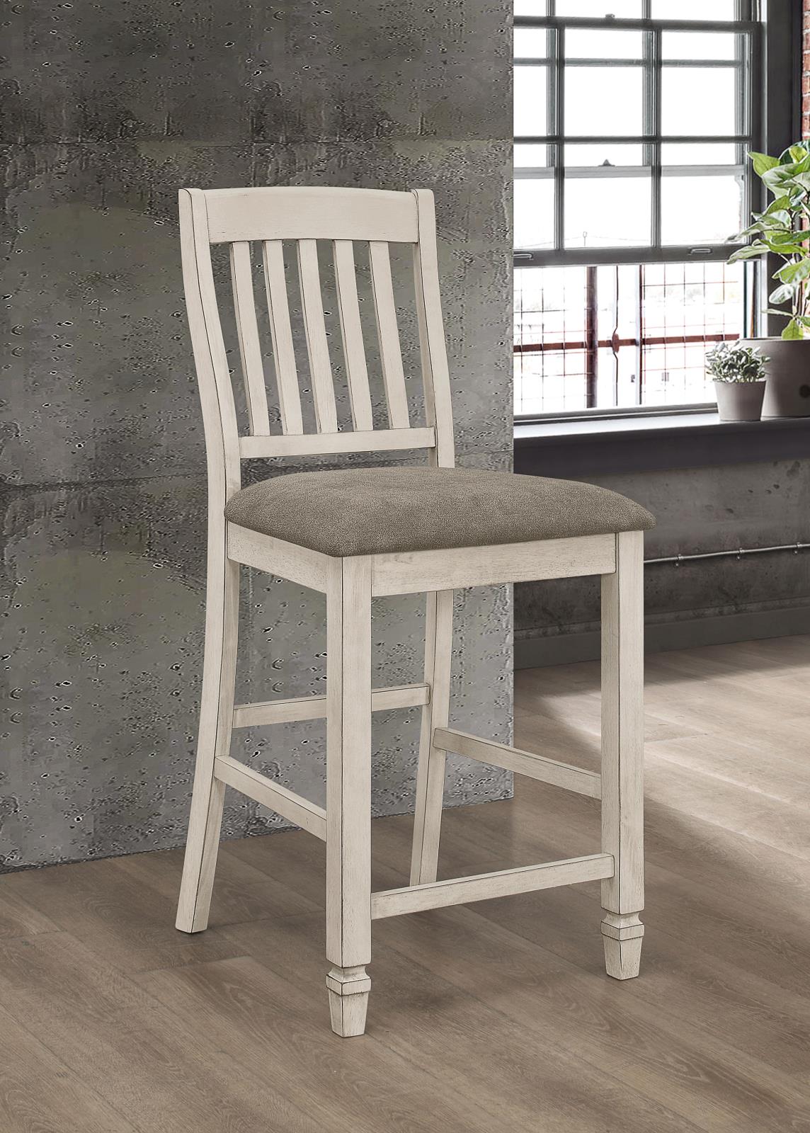 Sarasota Fabric Seat Slat Back Counter Chair