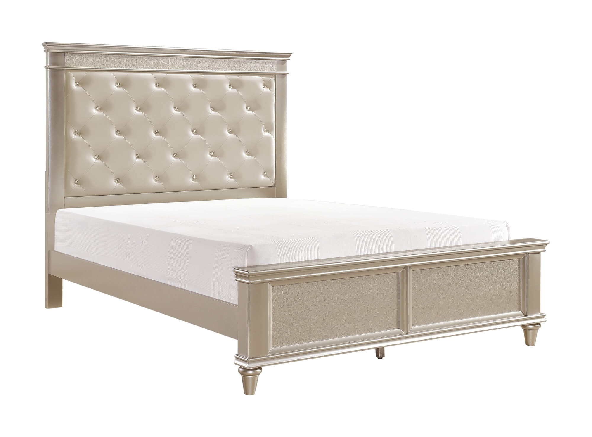 Celandine Leatherette/Wood Tufted Platform Bedroom Set