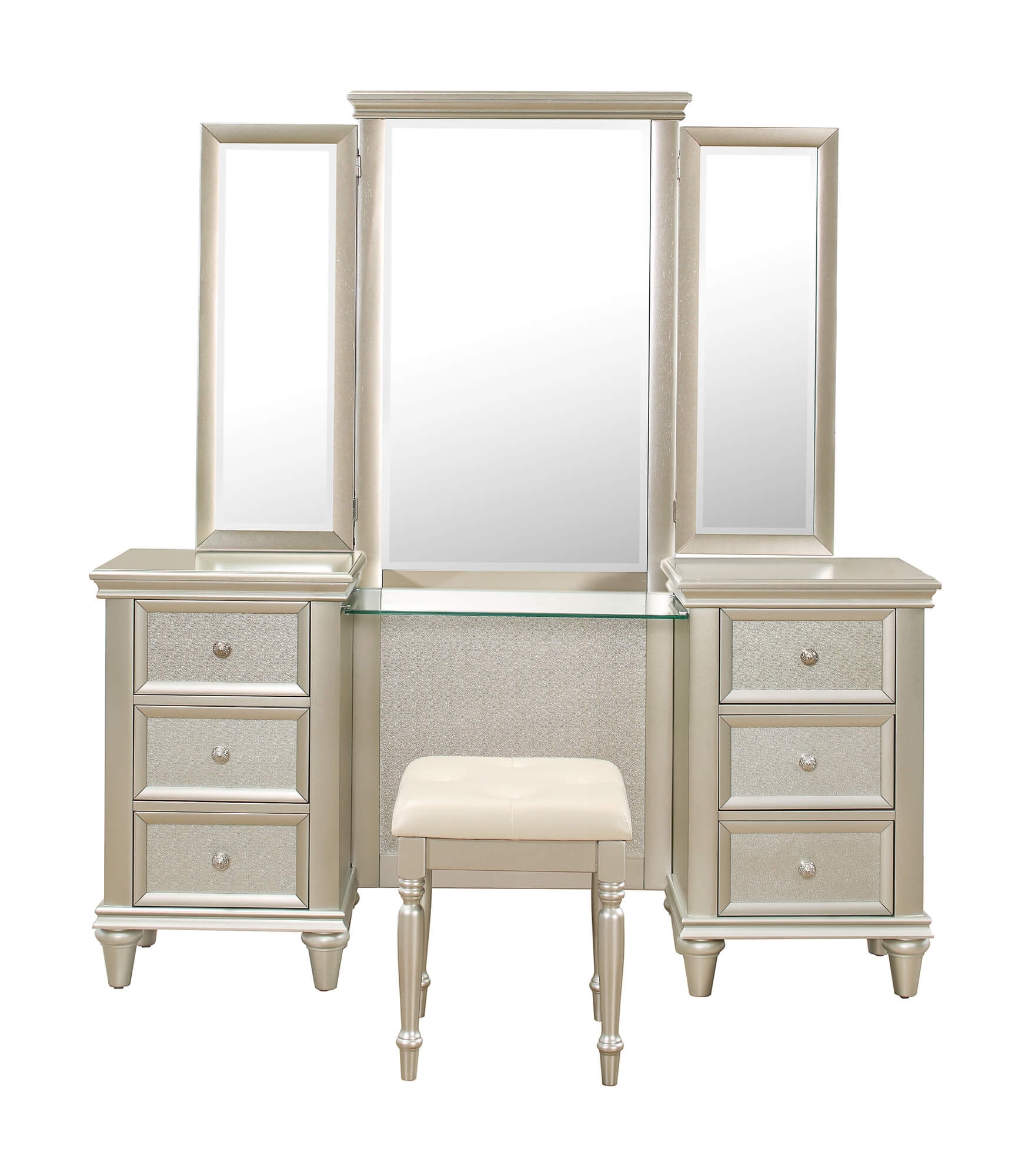 Celandine Wood Vanity Dresser w/ Mirror
