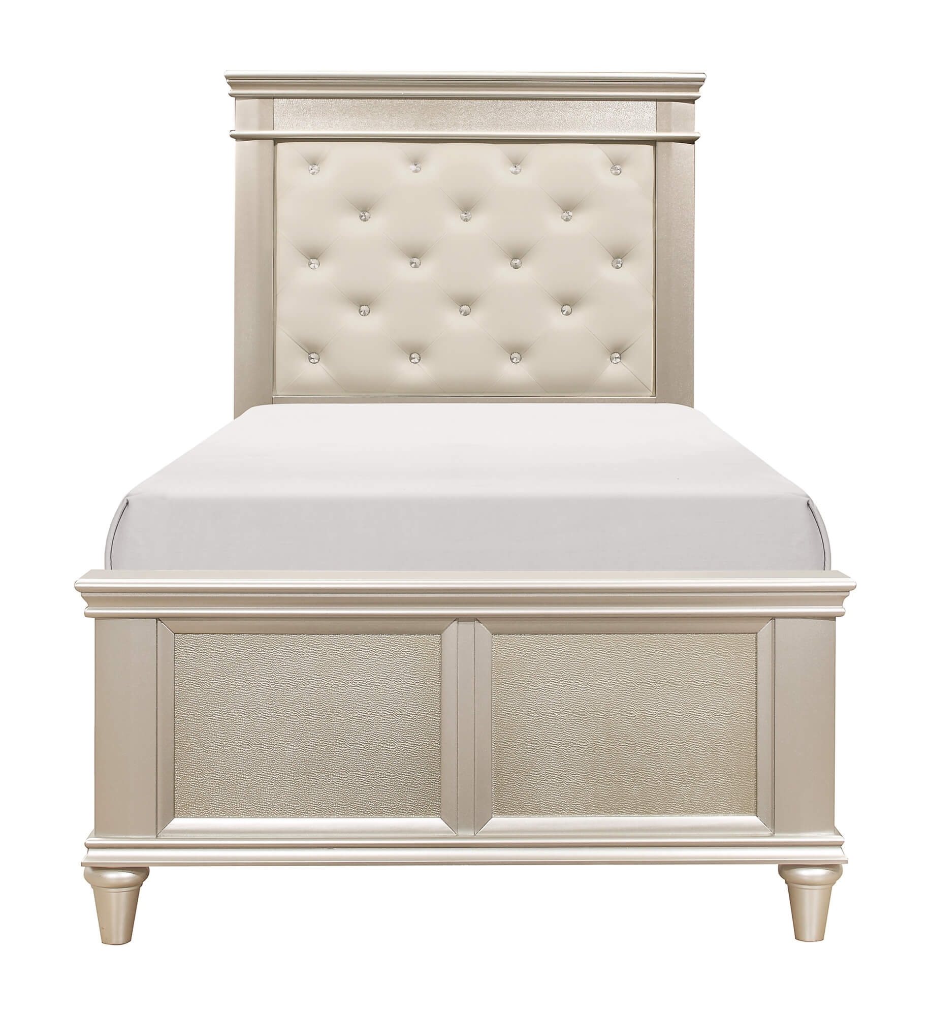 Celandine Leatherette/Wood Tufted Platform Youth Bedroom Set