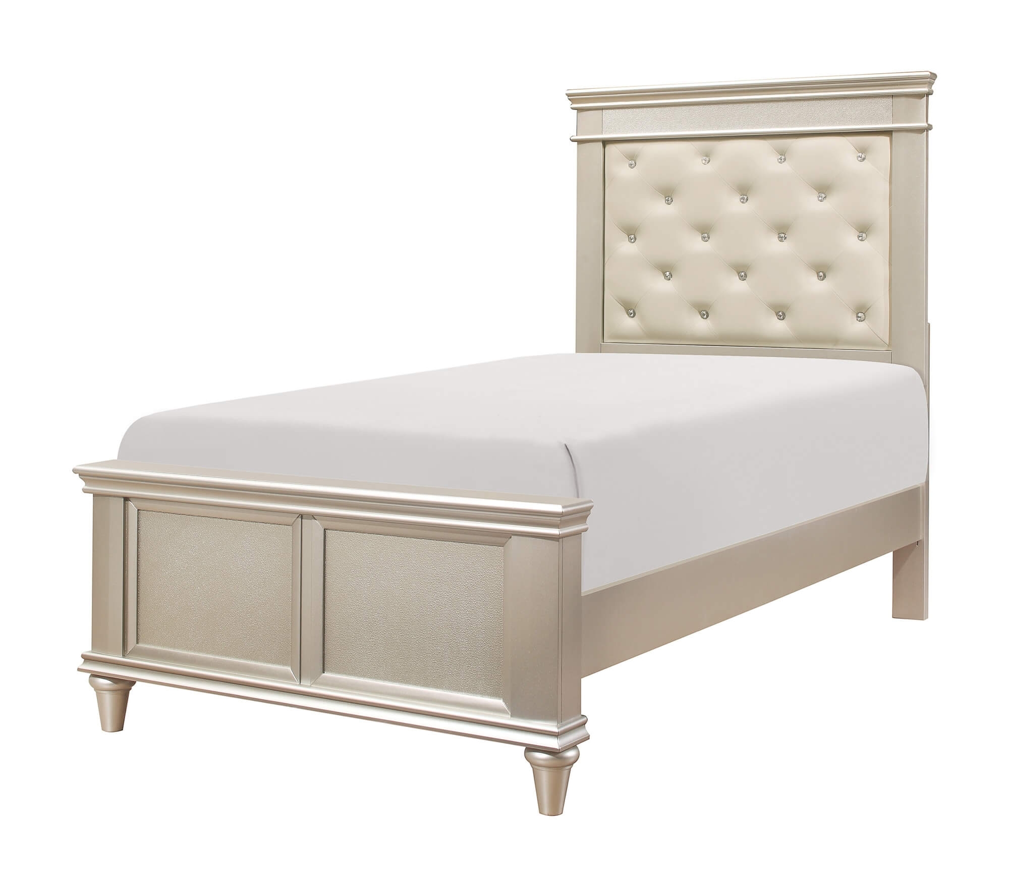 Celandine Leatherette/Wood Tufted Platform Youth Bedroom Set