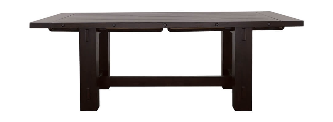 Calandra Wood Rectangle Dining Table with Extension Leaf