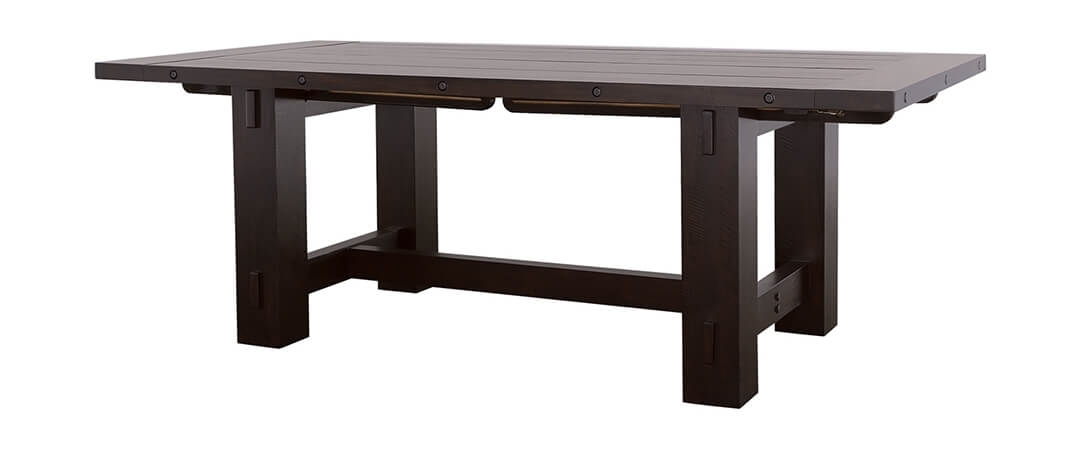 Calandra Wood Rectangle Dining Table with Extension Leaf