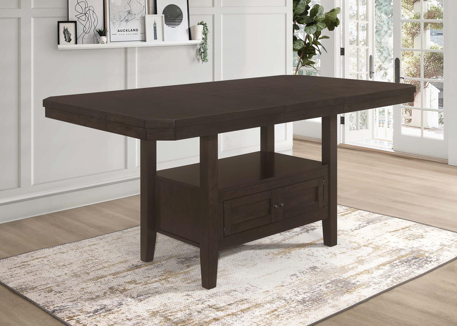 Prentiss Extendable Rectangular Wood Veneer Counter Height Table with Butterfly Leaf