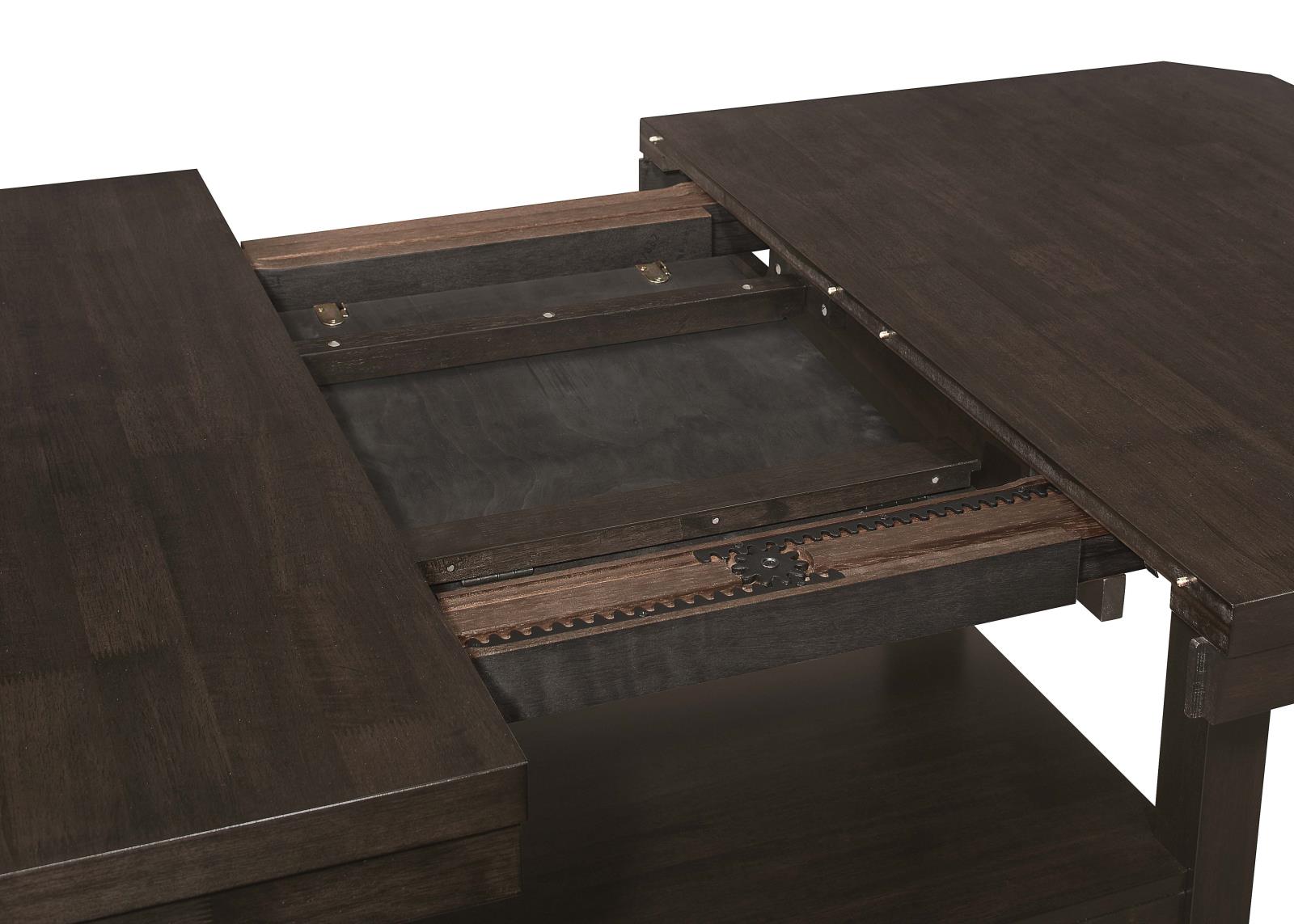 Prentiss Extendable Rectangular Wood Veneer Counter Height Table with Butterfly Leaf