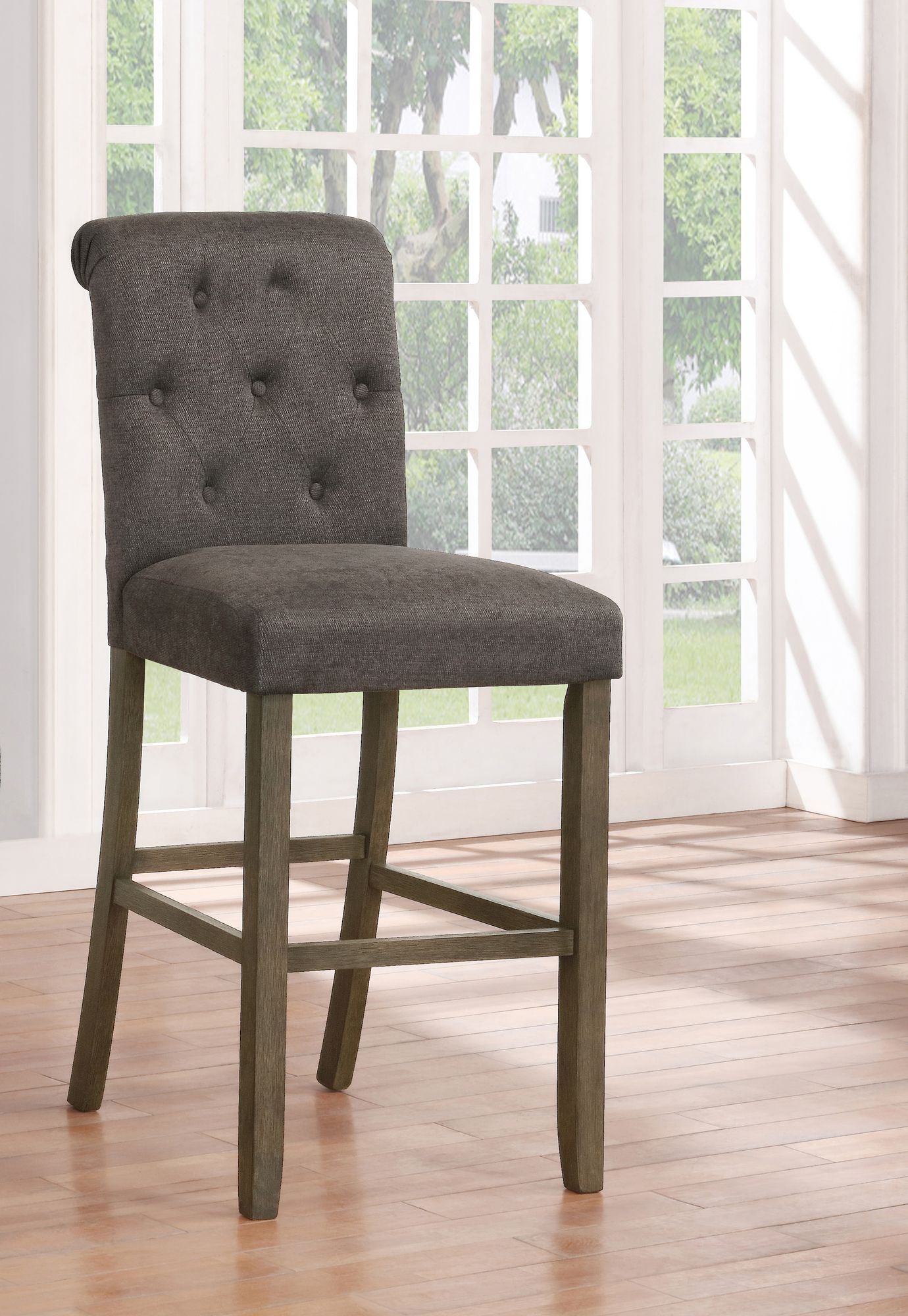 Balboa Fabric Tufted Back Bar Stool
