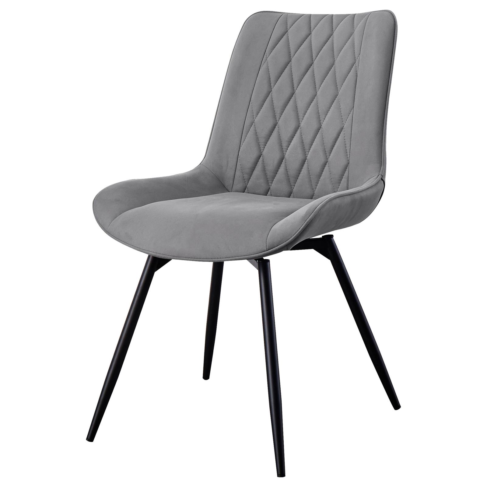 Diggs Leatherette Tufted Swivel Dining Chair
