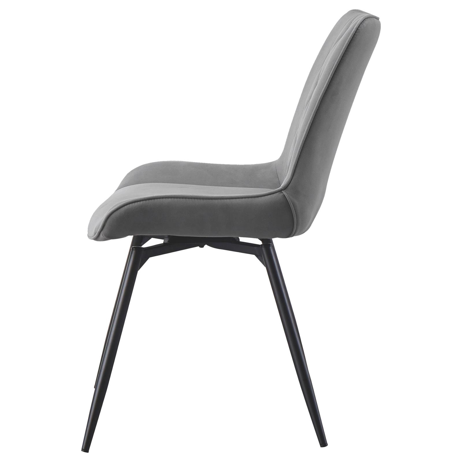 Diggs Leatherette Tufted Swivel Dining Chair