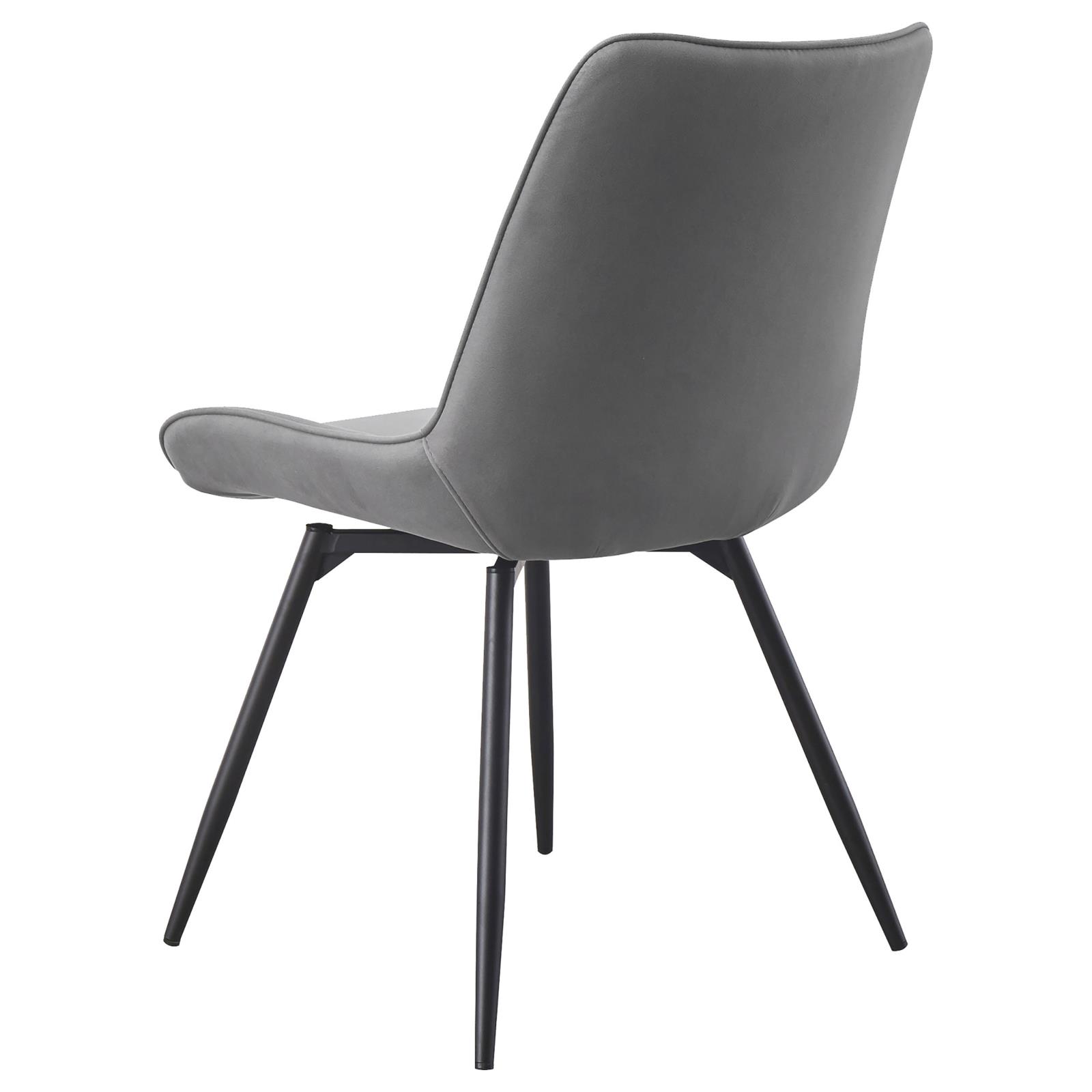 Diggs Leatherette Tufted Swivel Dining Chair