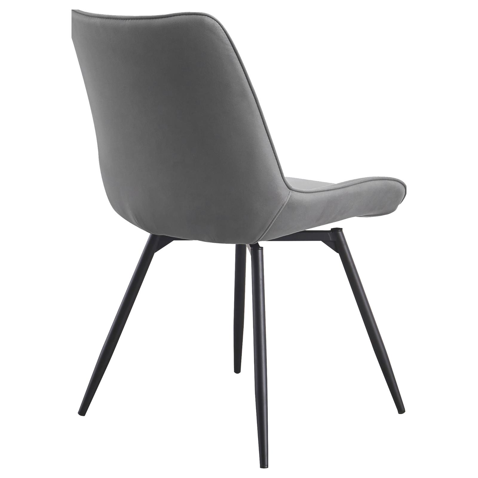 Diggs Leatherette Tufted Swivel Dining Chair