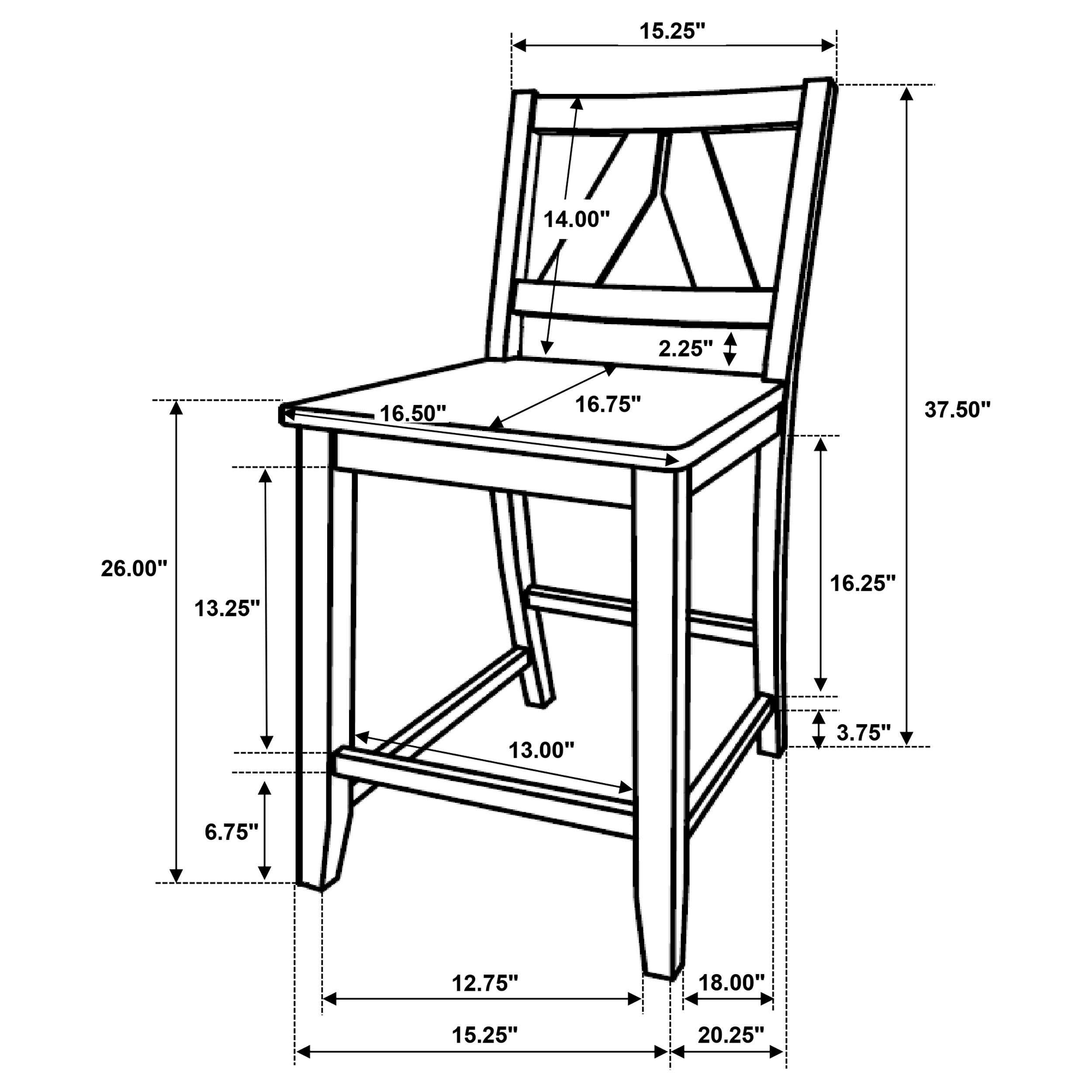 Bairn Wood Counter Height Stool with Low Back