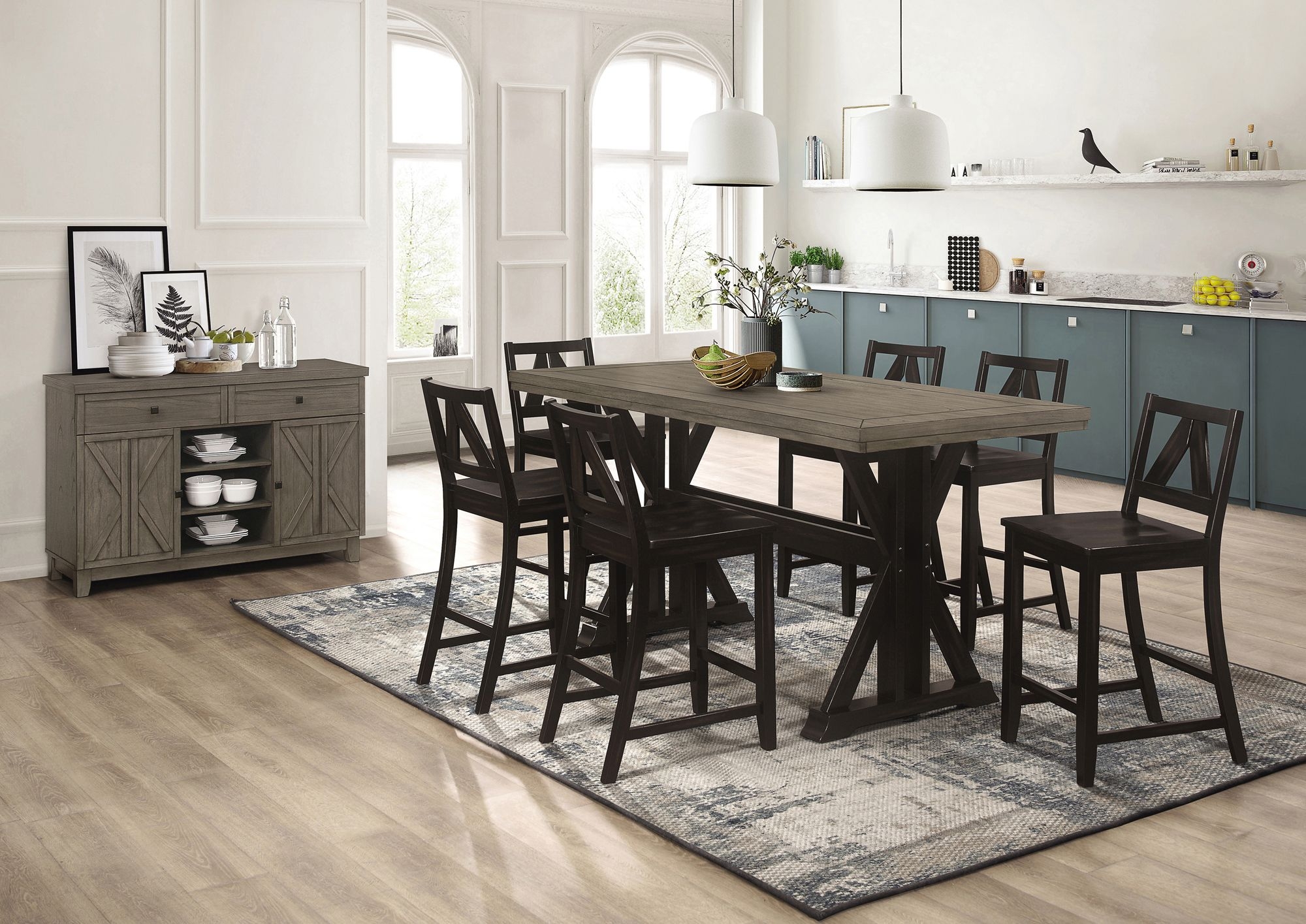 Bairn Wood Counter Height Stool with Low Back