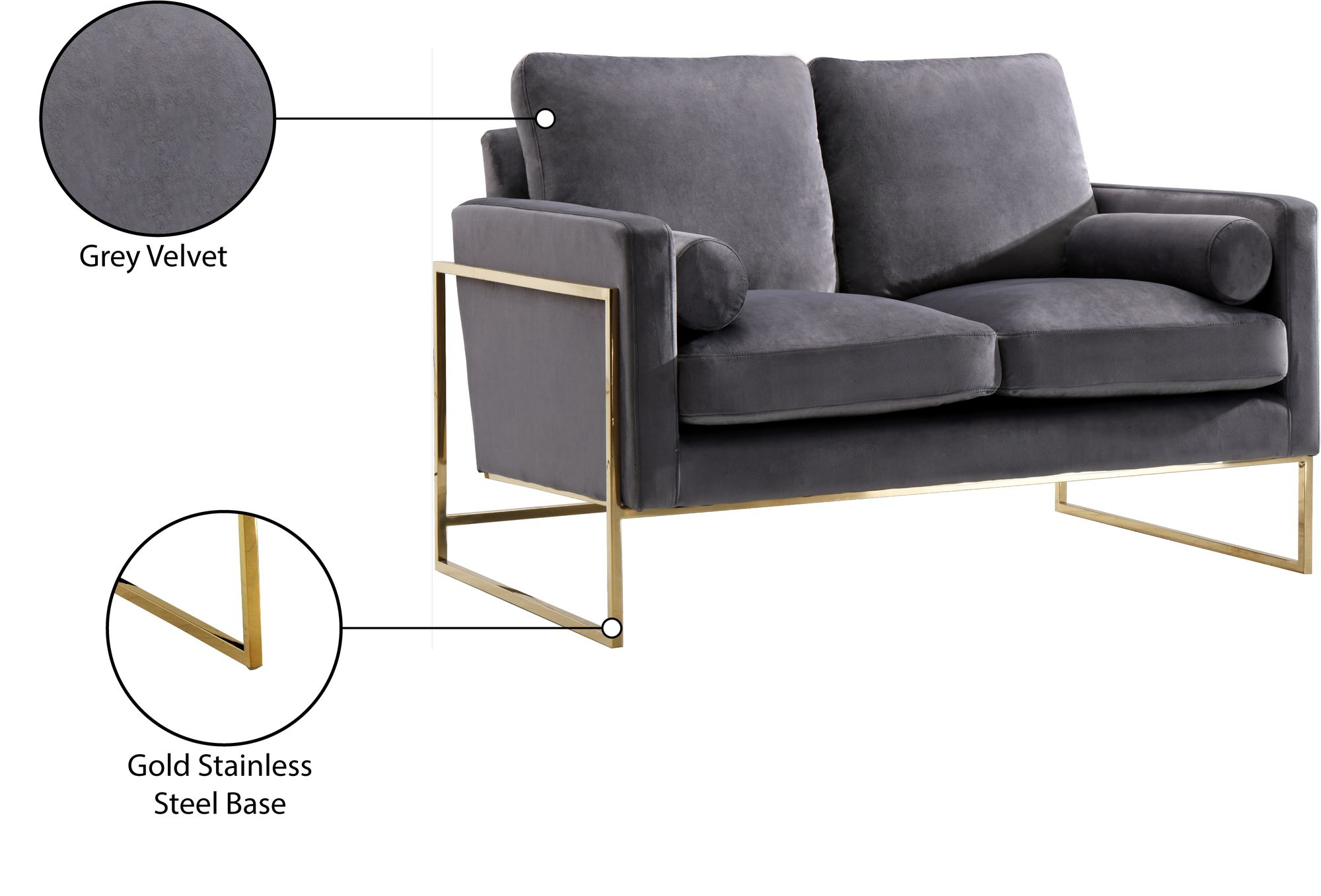 Mila Velvet Loveseat