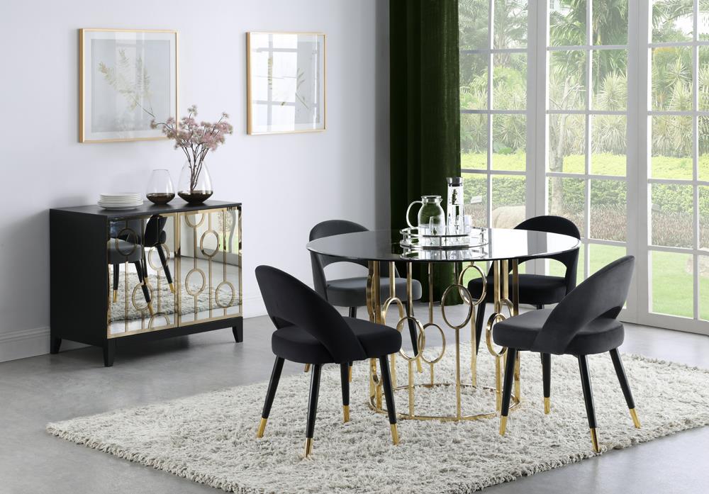 Lindsey Arched Back Velvet Side Chair