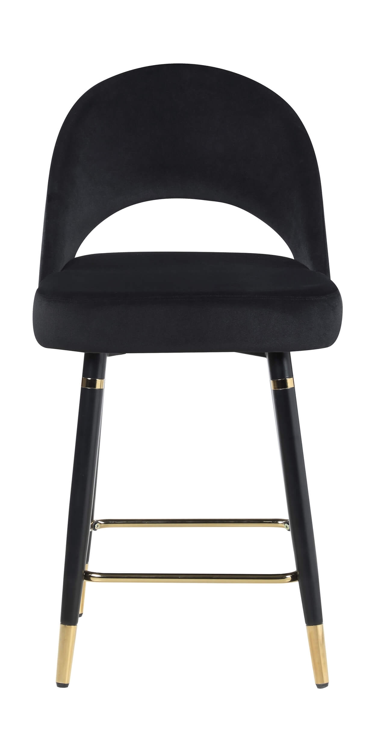 Lindsey Arched Back Velvet Counter Height Stool