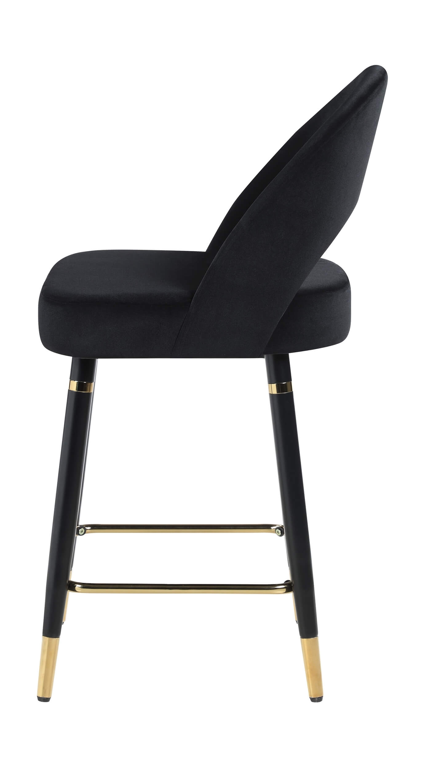 Lindsey Arched Back Velvet Counter Height Stool