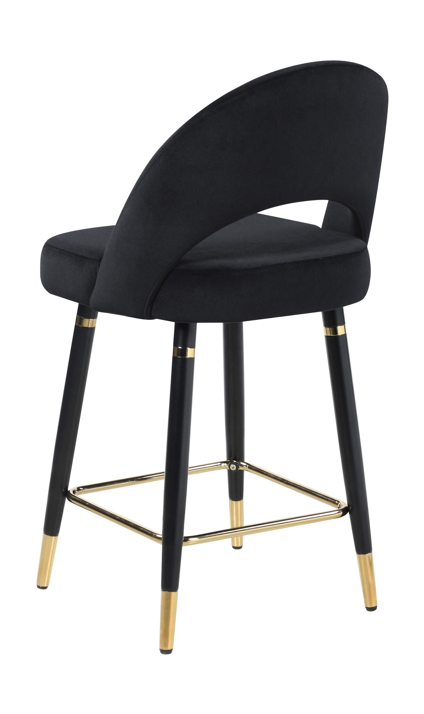 Lindsey Arched Back Velvet Counter Stool