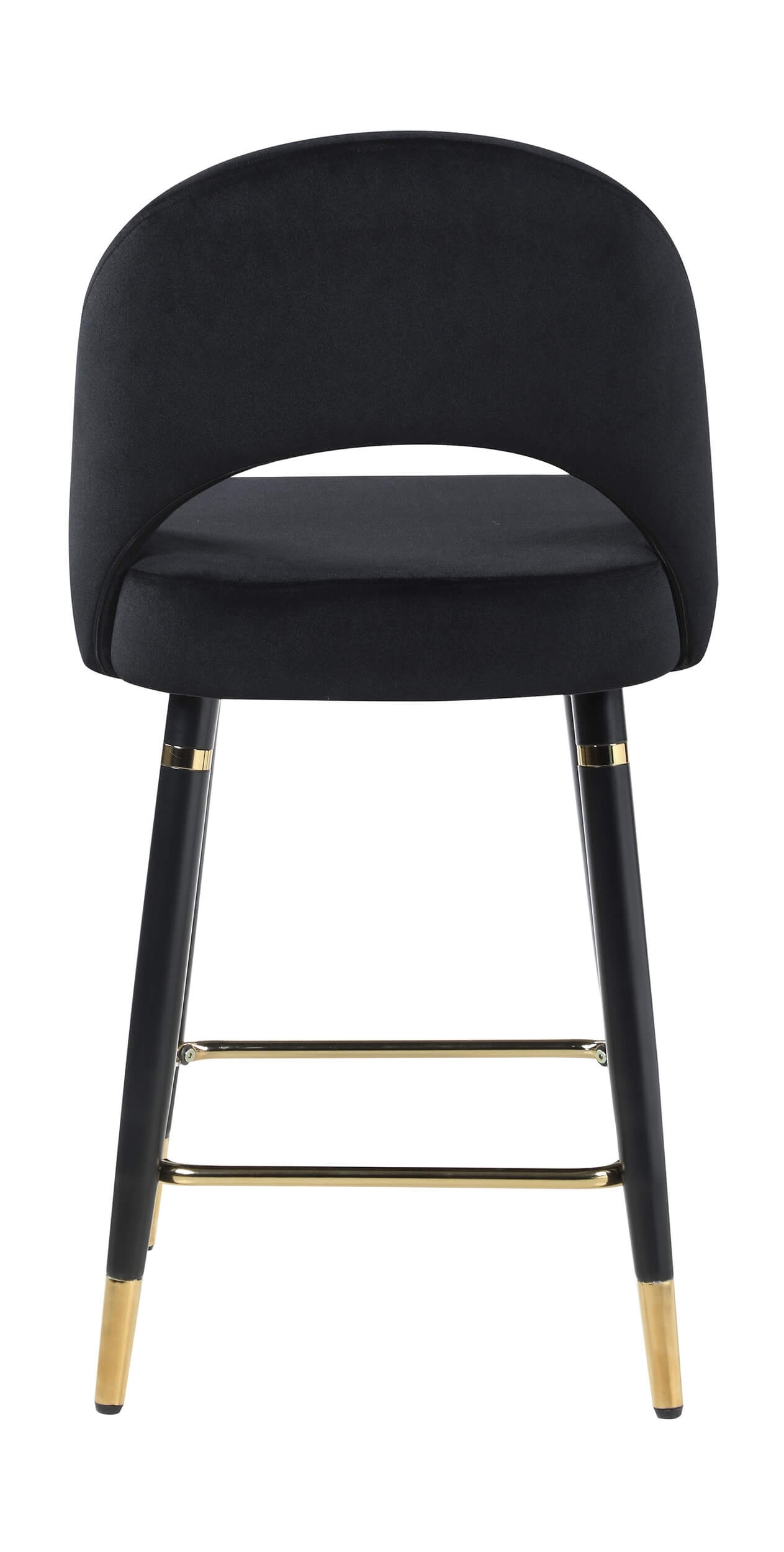 Lindsey Arched Back Velvet Counter Height Stool