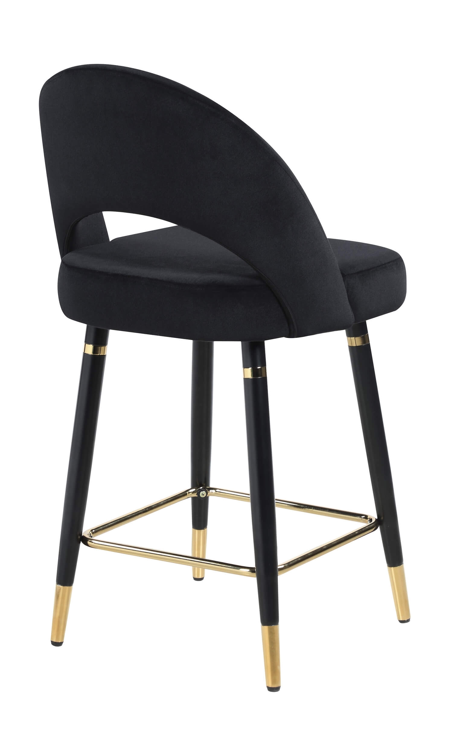 Lindsey Arched Back Velvet Counter Height Stool