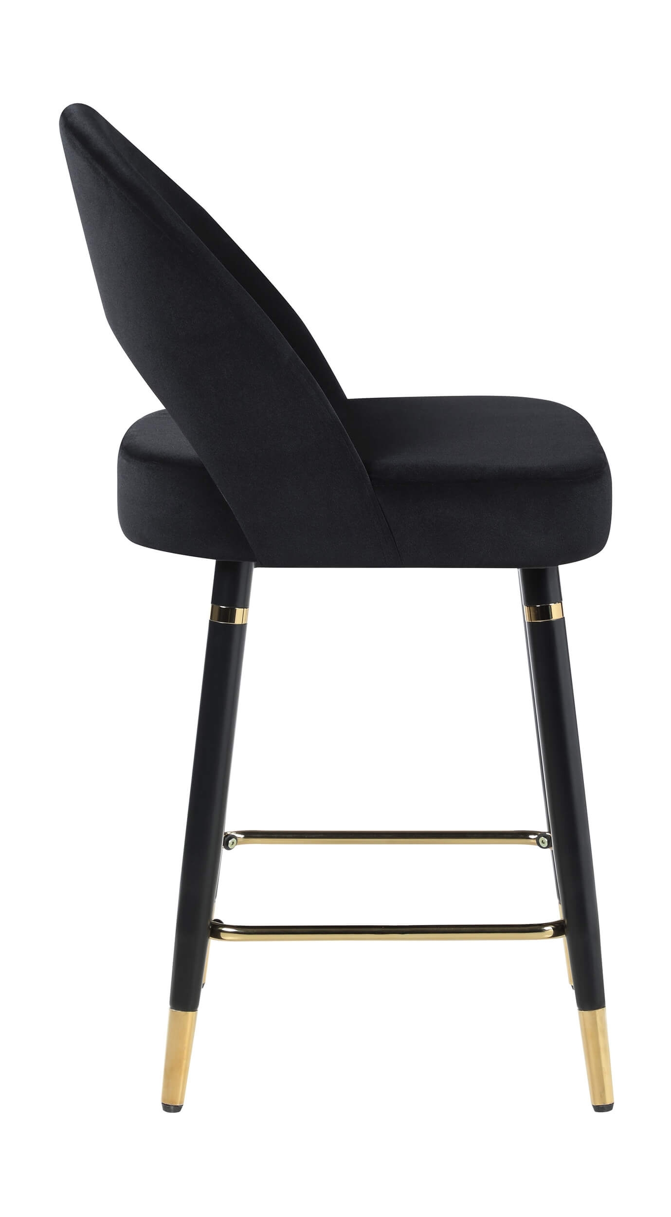 Lindsey Arched Back Velvet Counter Stool