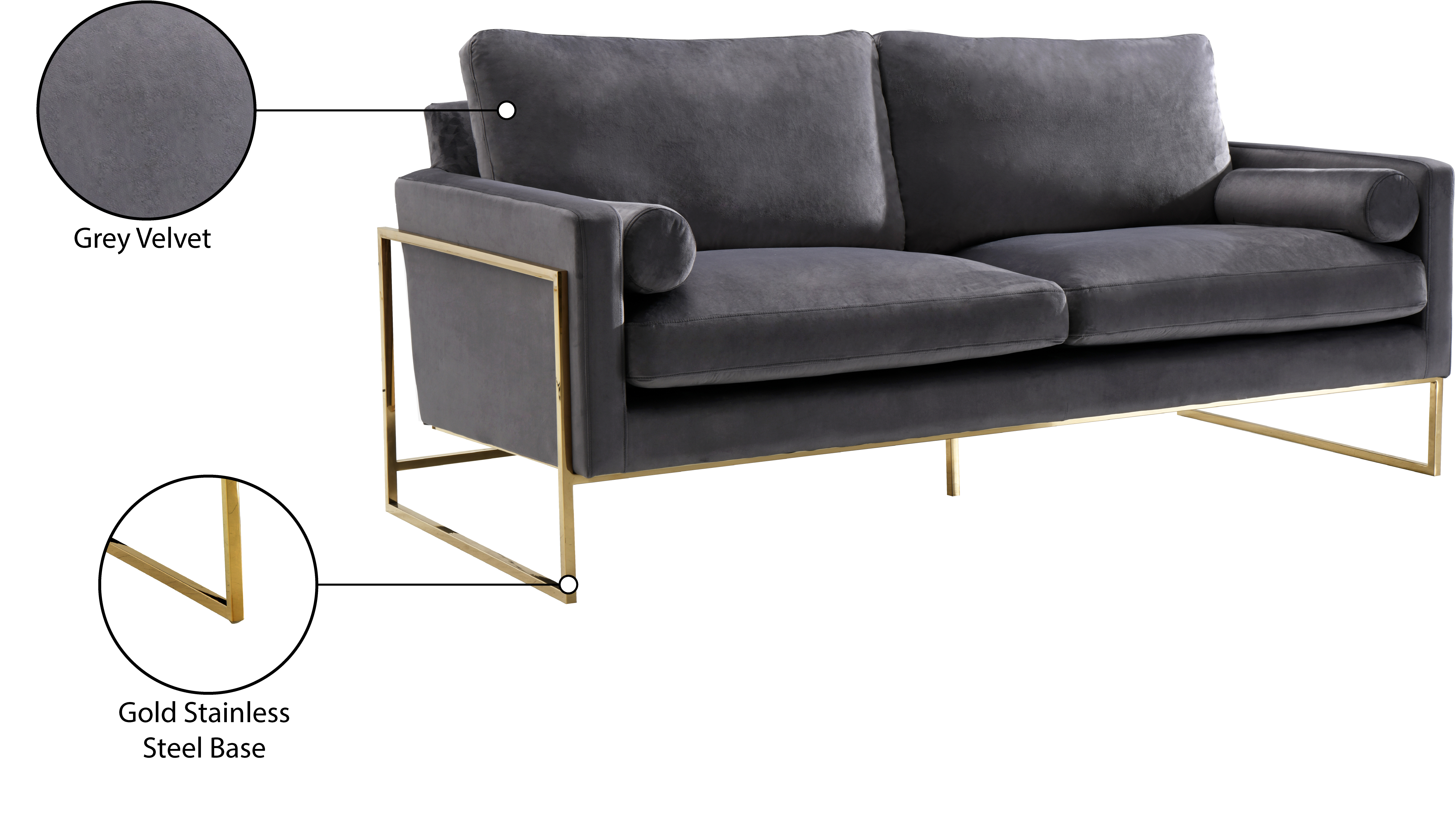 Mila Velvet Sofa
