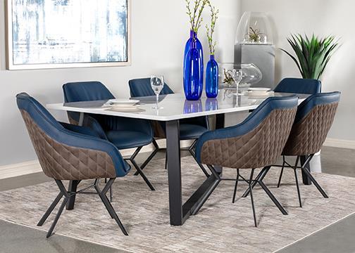 Trevon Leatherette Tufted Side Chair