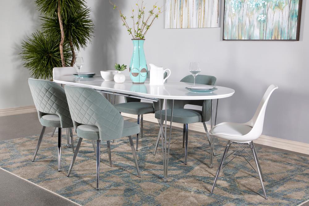 Hastings Velvet Dining Chairs with Open Back