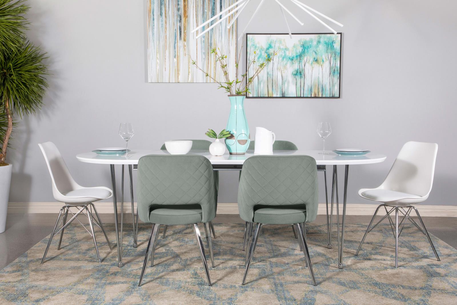 Hastings Velvet Dining Chairs with Open Back