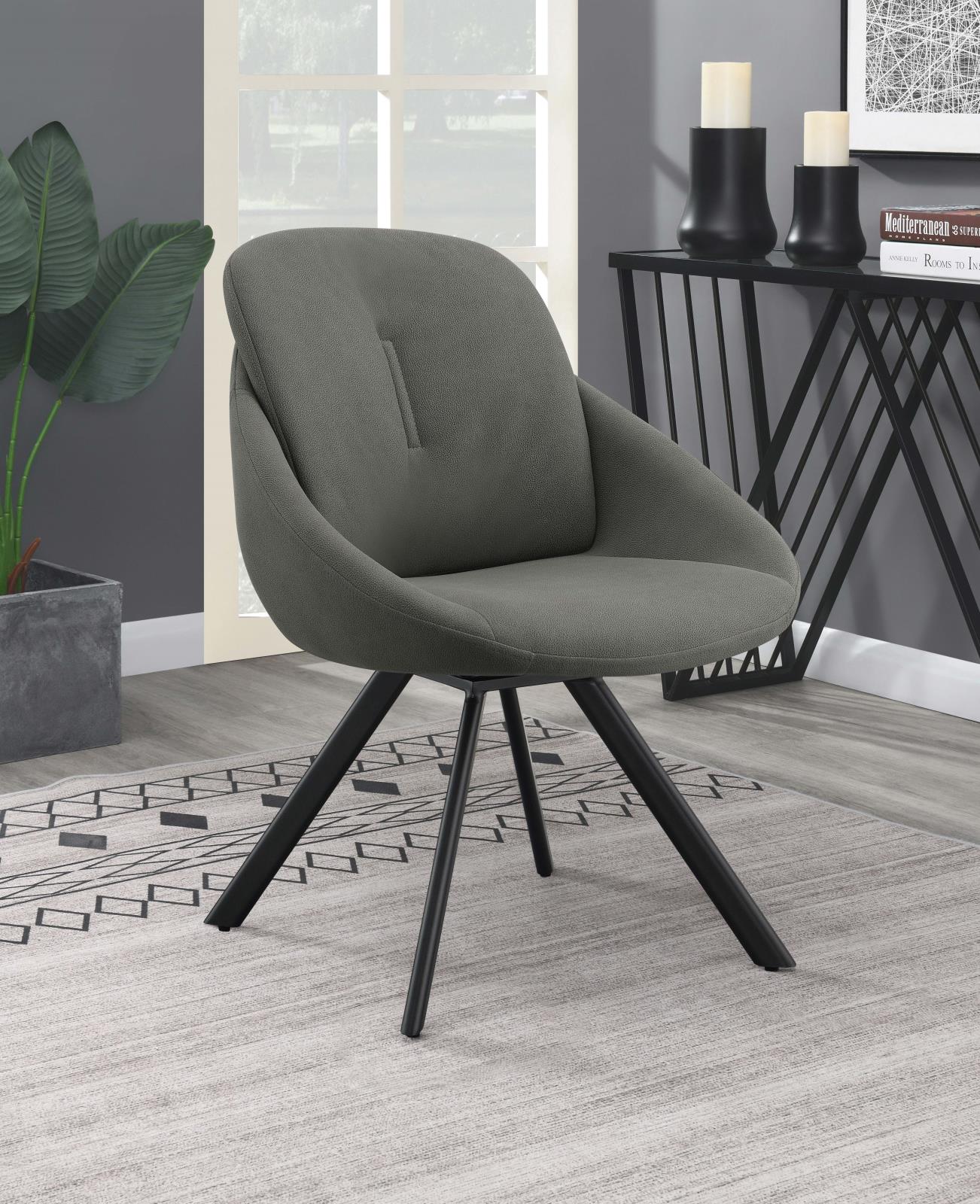 Mina Fabric Swivel Padded Side Chair
