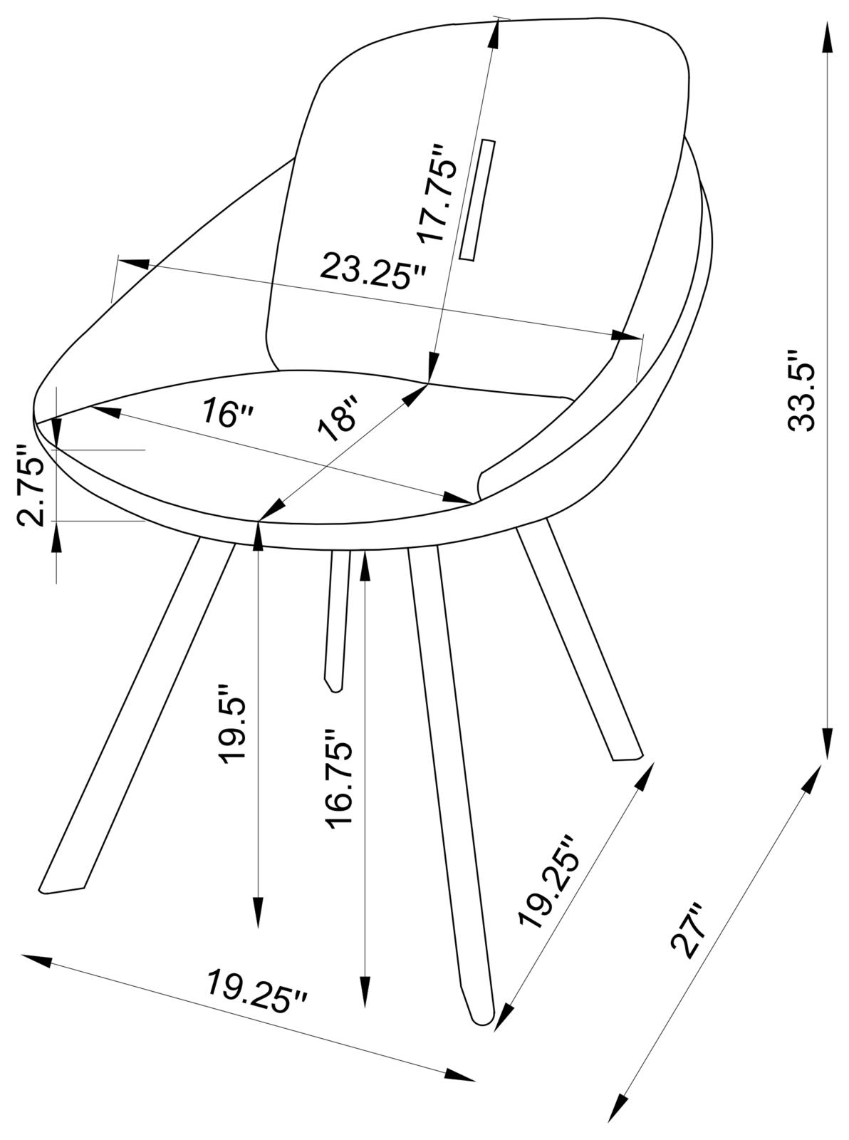 Mina Fabric Swivel Padded Side Chair