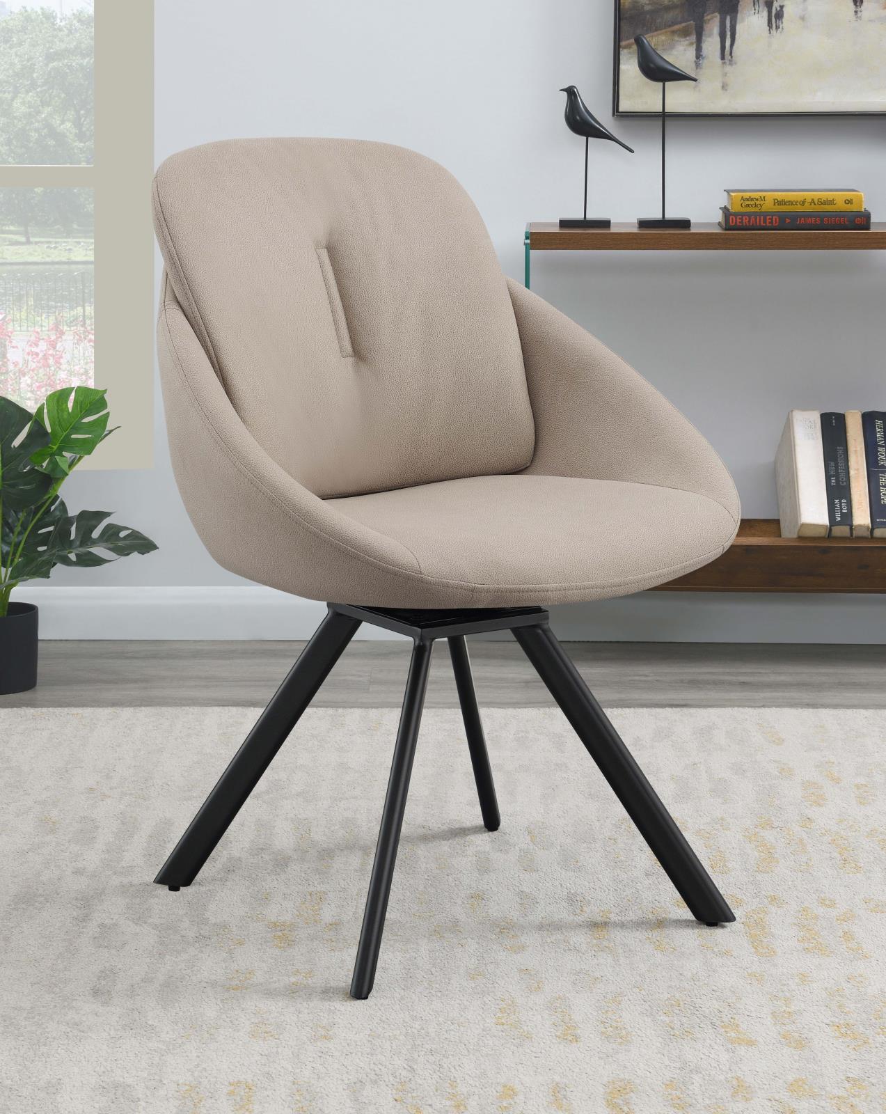 Mina Fabric Swivel Padded Side Chair