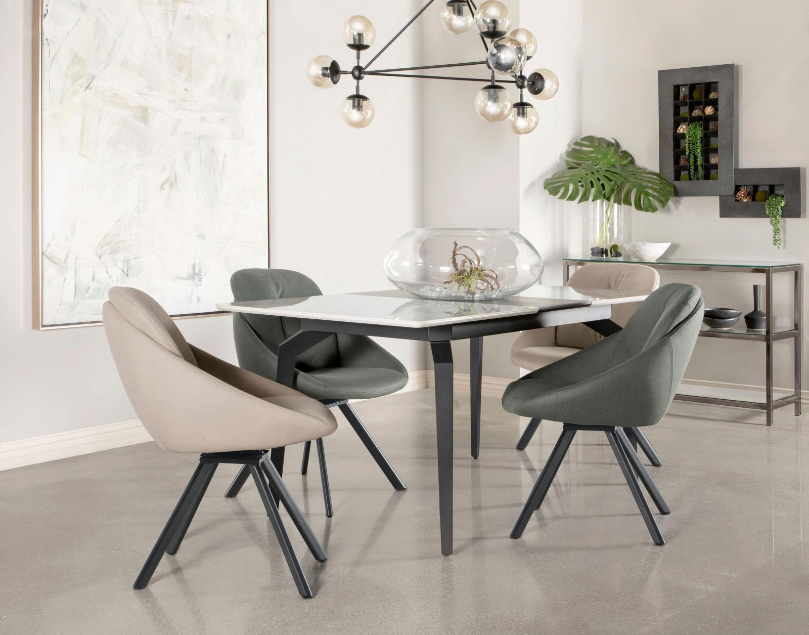Mina Fabric Swivel Padded Side Chair