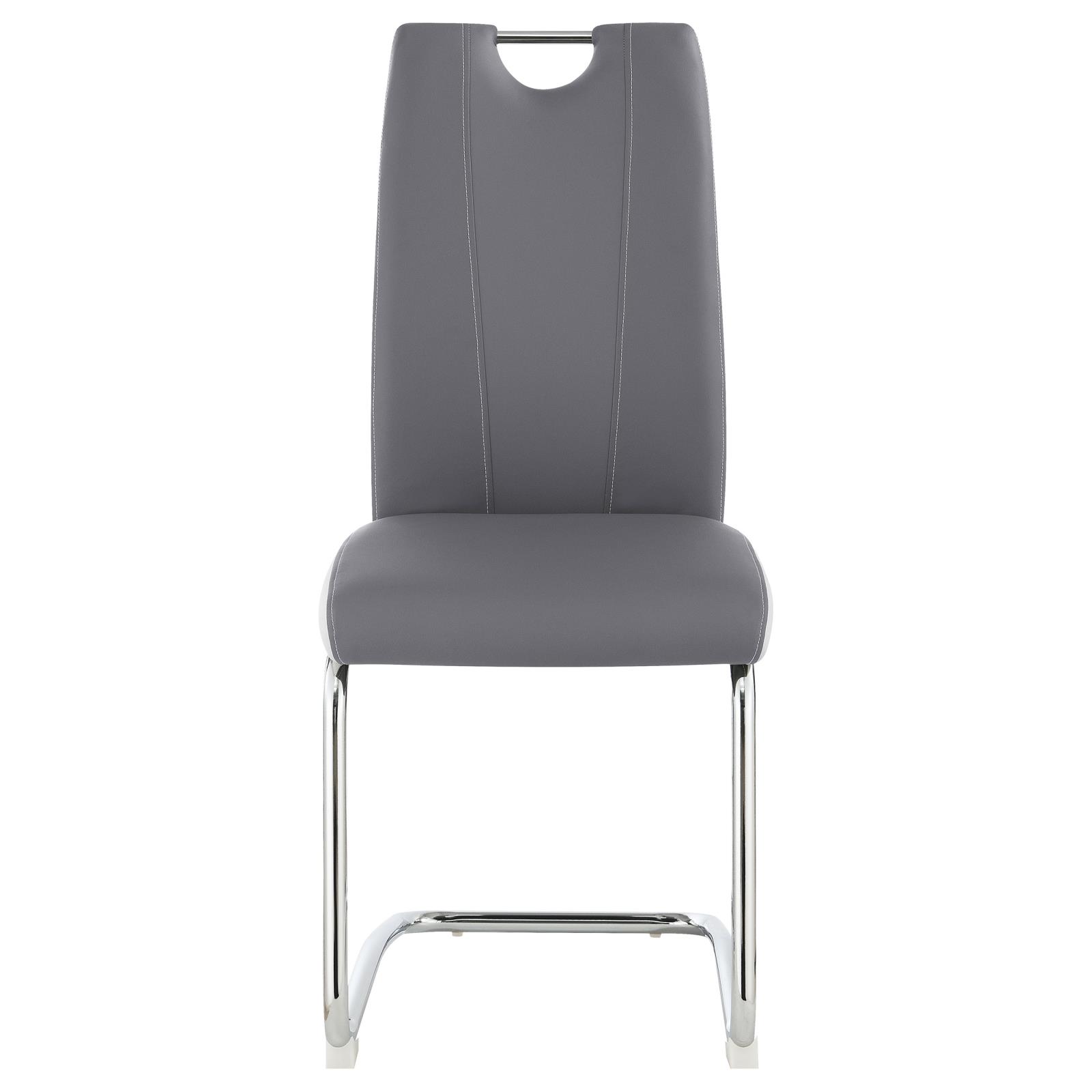 Brooklyn Letherette Upholstered Side Chairs with S-frame Chrome Base