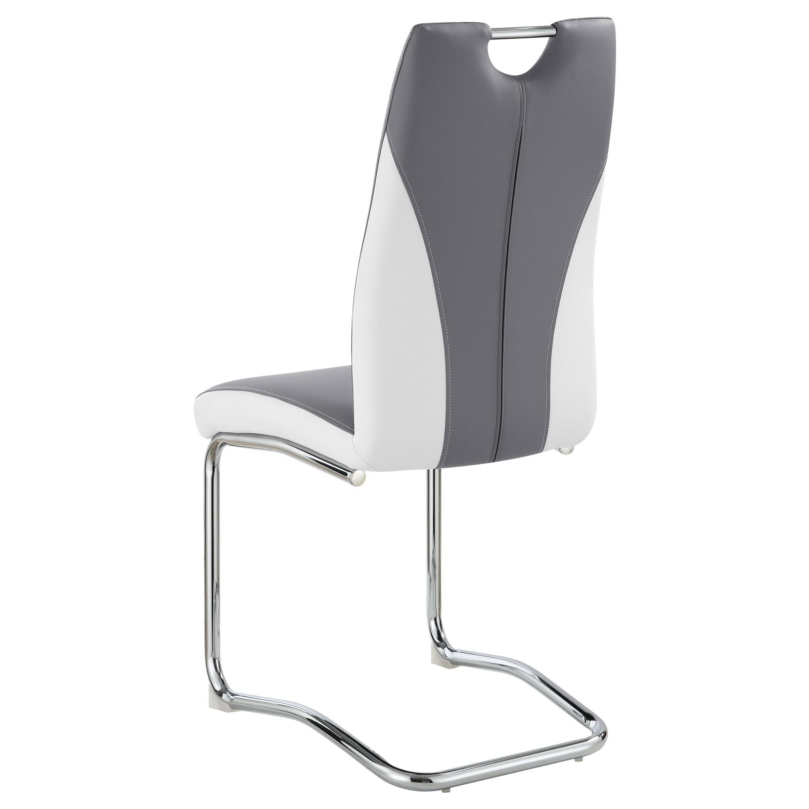 Brooklyn Letherette Upholstered Side Chairs with S-frame Chrome Base