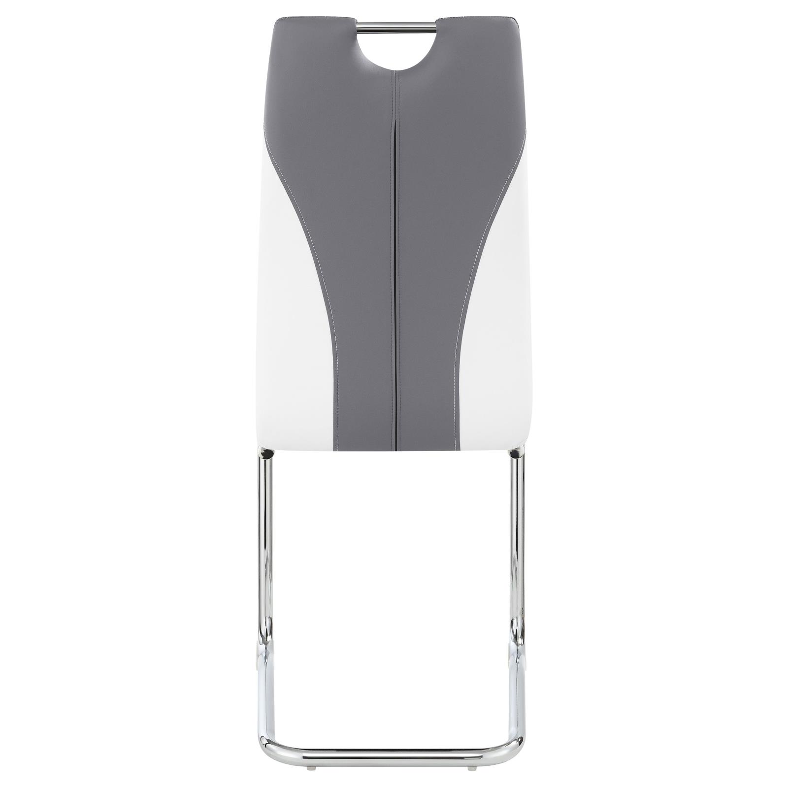 Brooklyn Letherette Upholstered Side Chairs with S-frame Chrome Base