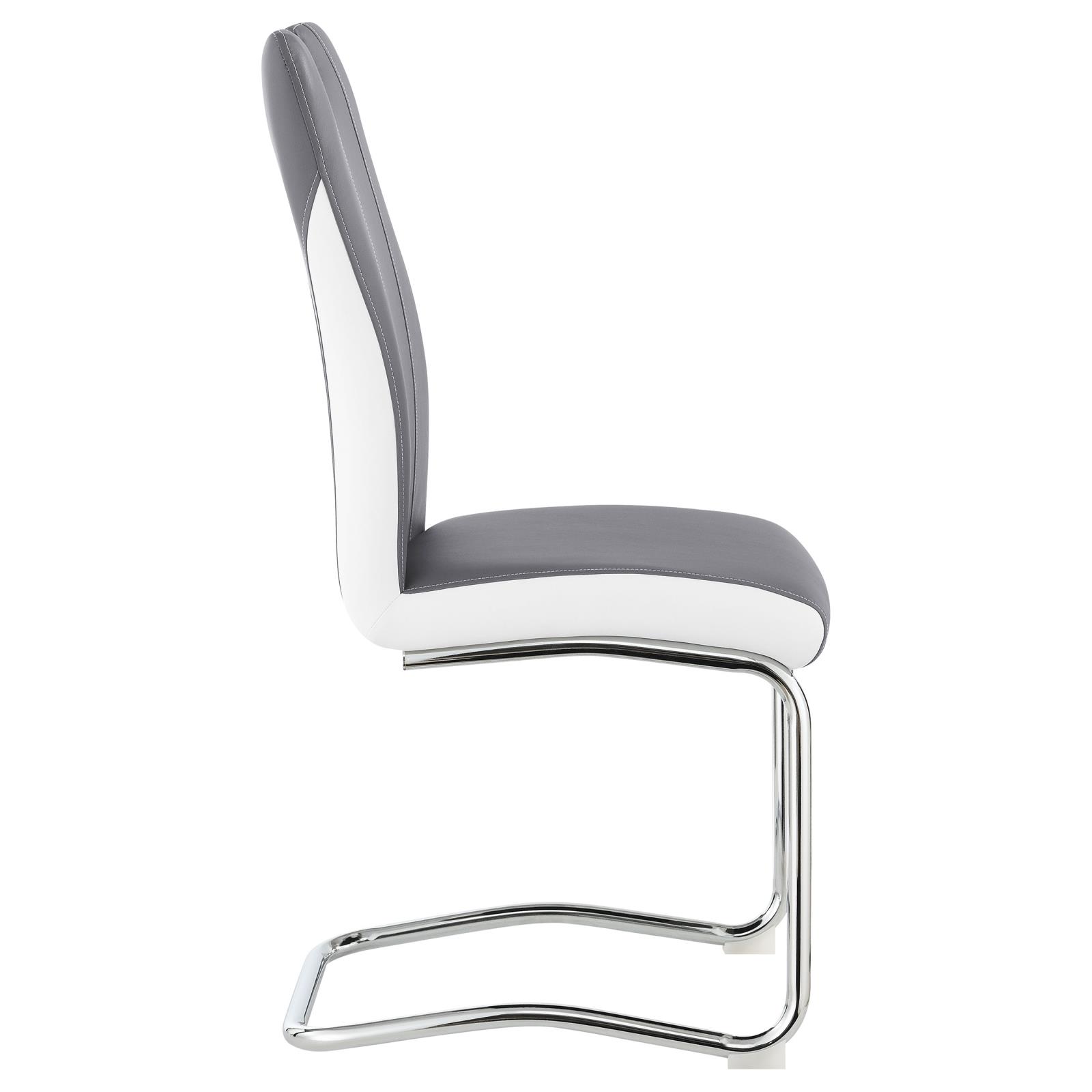 Brooklyn Letherette Upholstered Side Chairs with S-frame Chrome Base