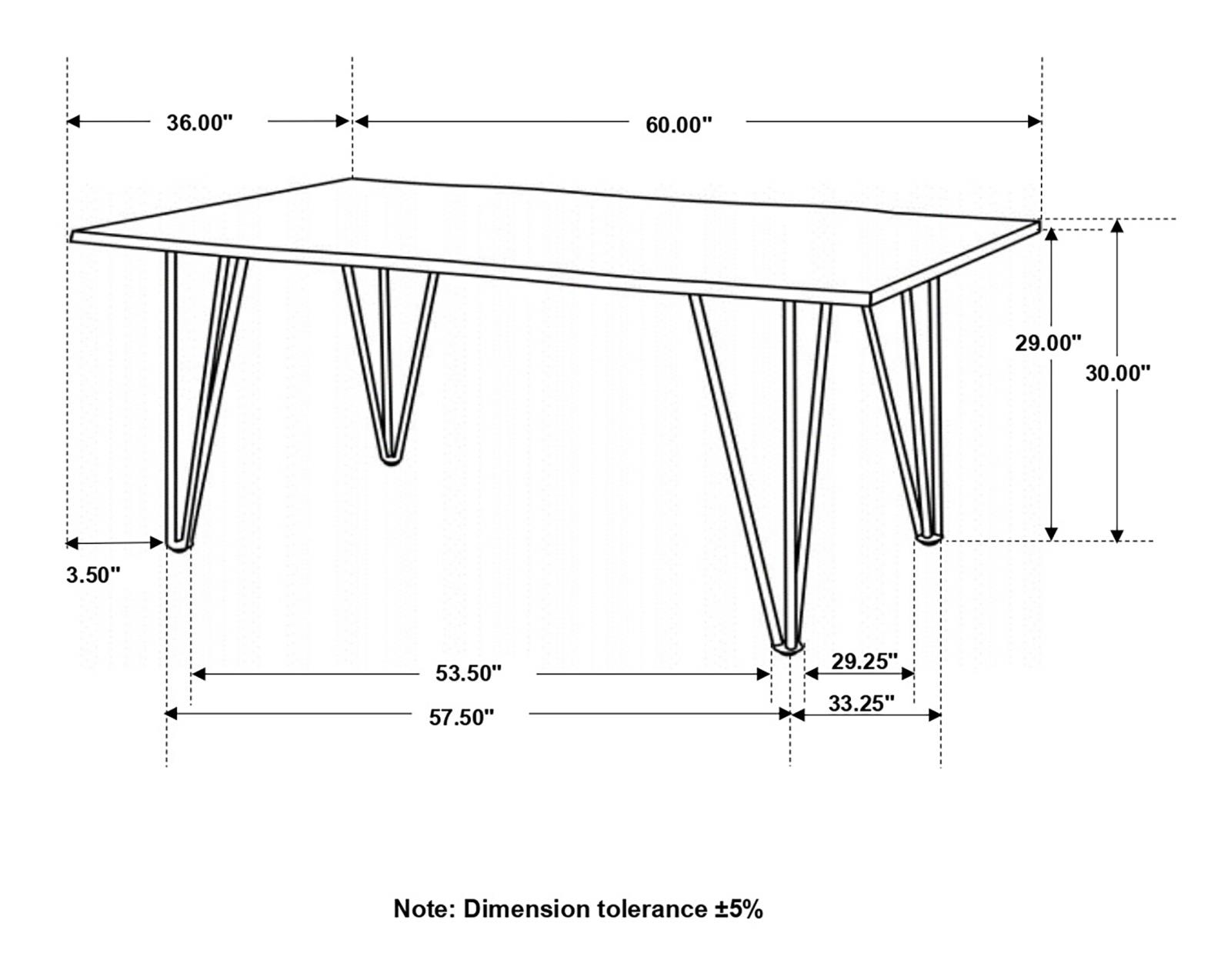 Topeka Live-edge Wood Dining Table with Hairpin Legs
